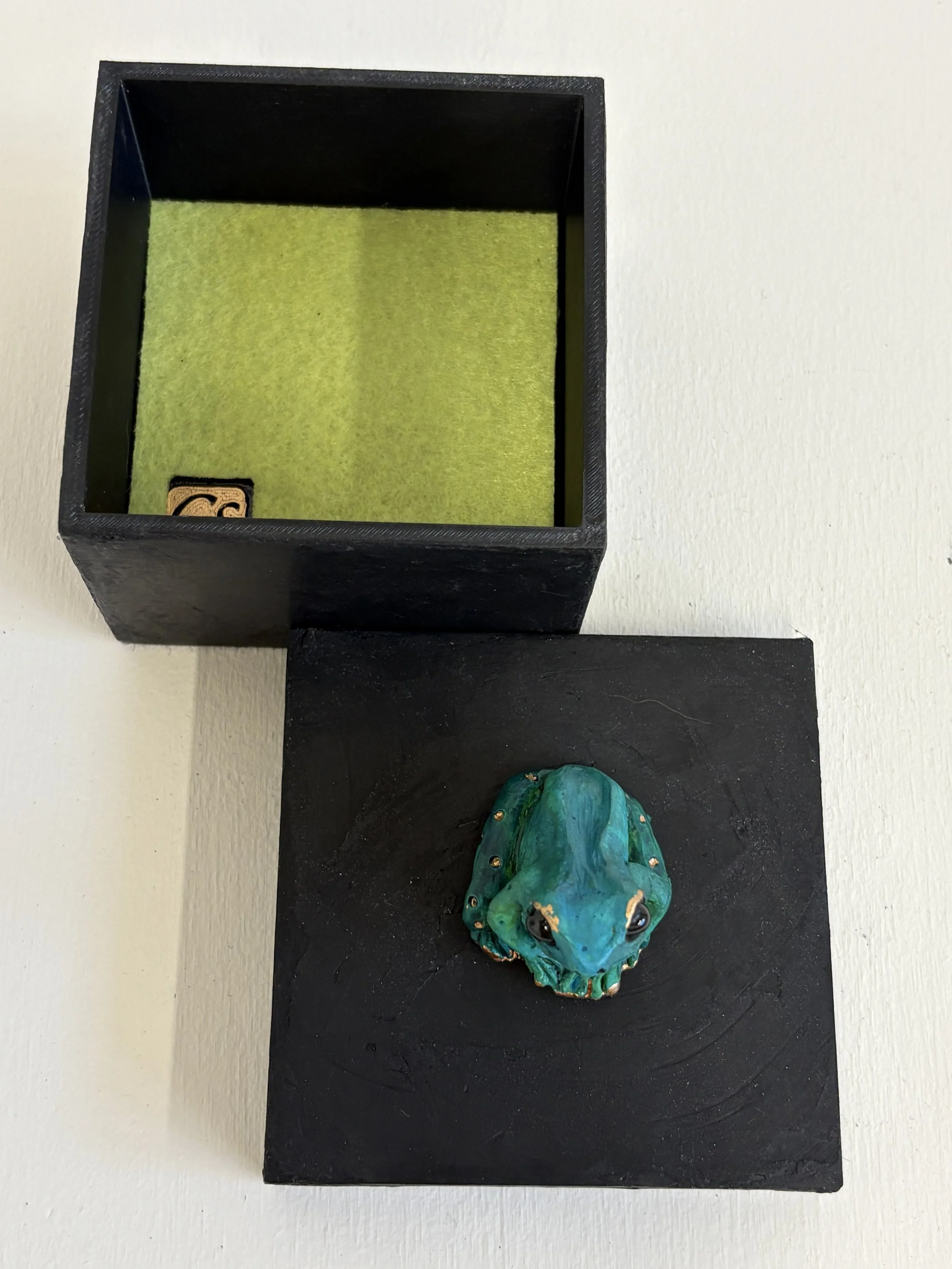 Teal and Green Square Frog Box Open View.jpg