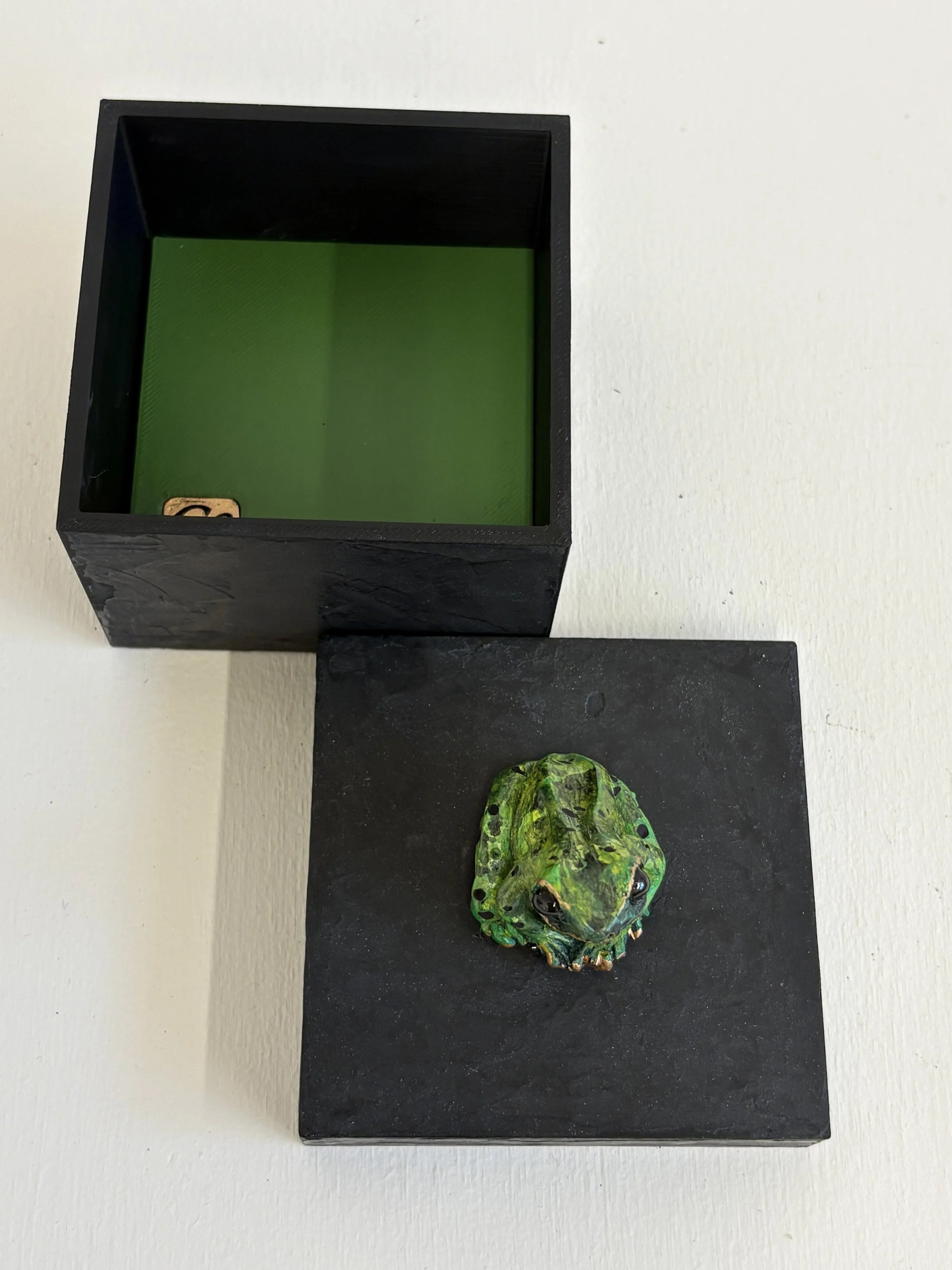 Green on Green.Black Square Frog Box Open view.jpg