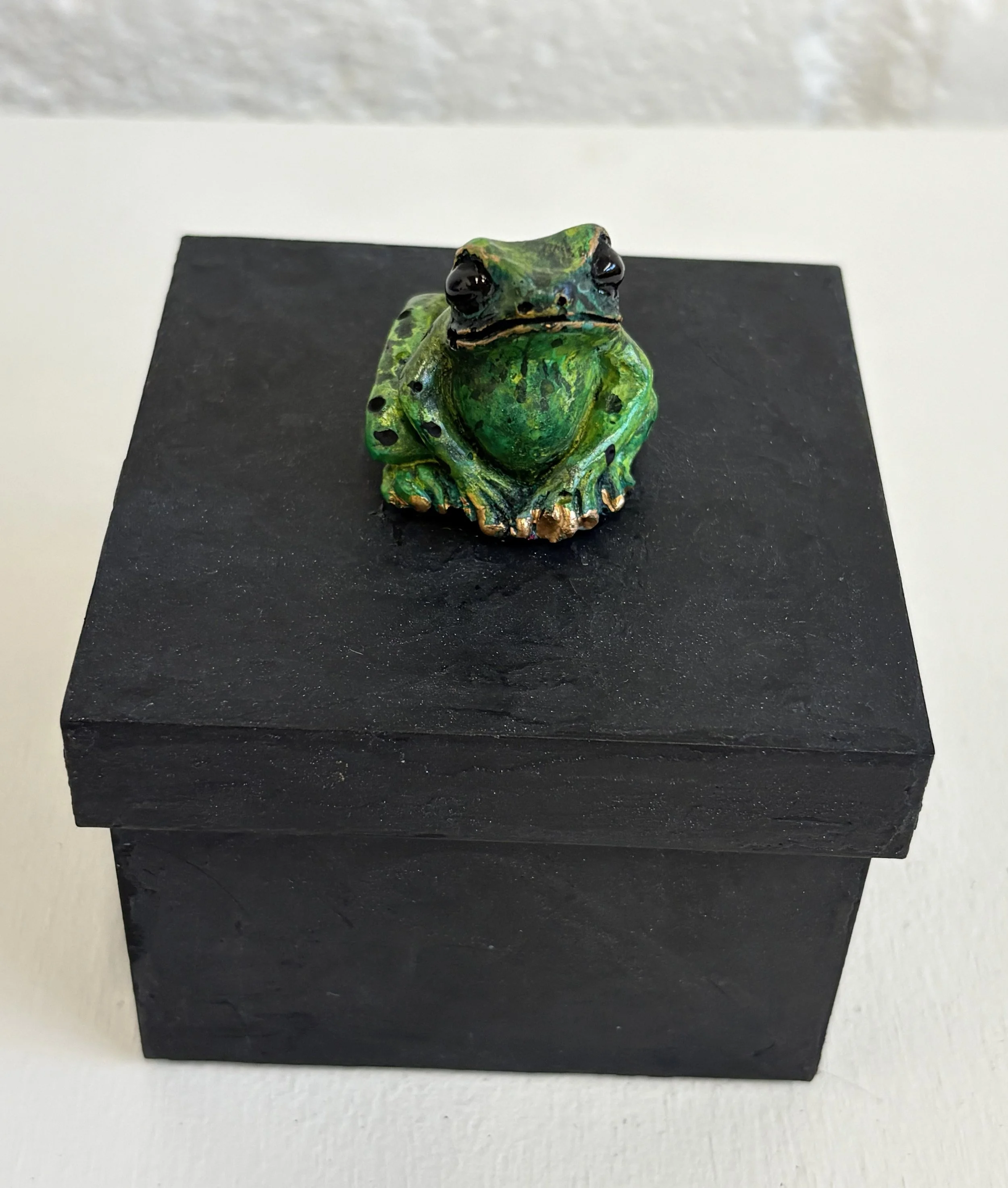 Green on Green.Black Square Frog Box Front view.jpg