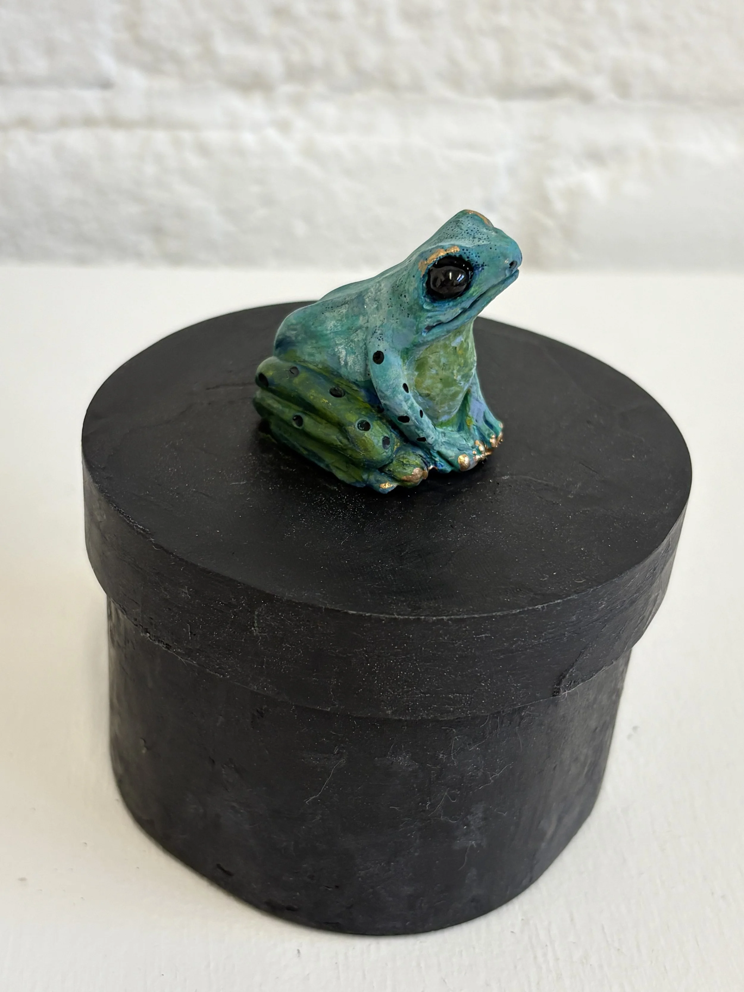 Teal and Green Round Frog Box Side View.jpg