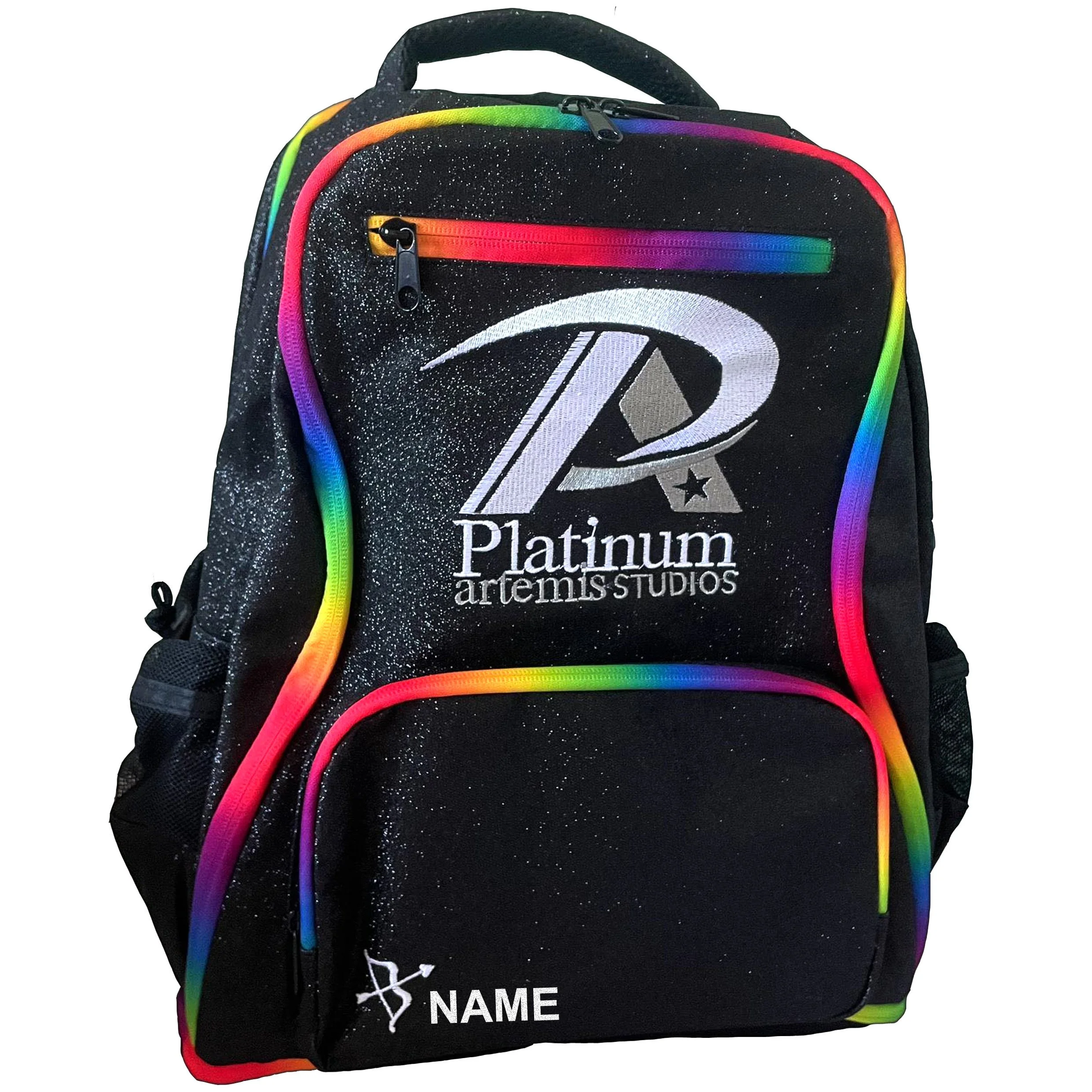 Platinum| Artemis Studios Rainbow Glitter Back Pack