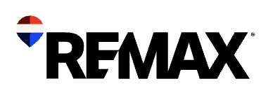 RE/MAX logo with a hot air balloon in red, white, blue, and black