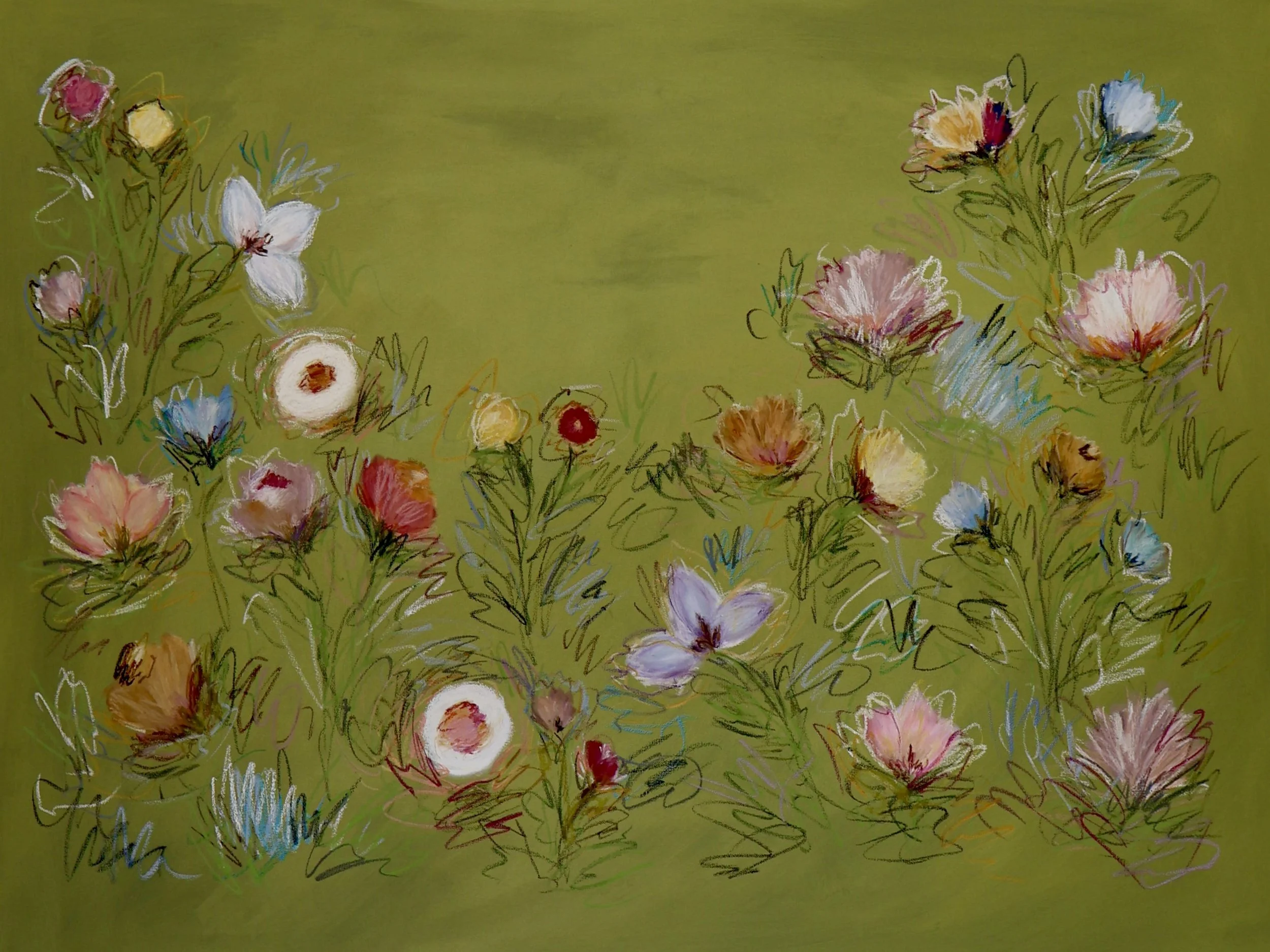 48" x 36" acrylic, oil pastel 2026