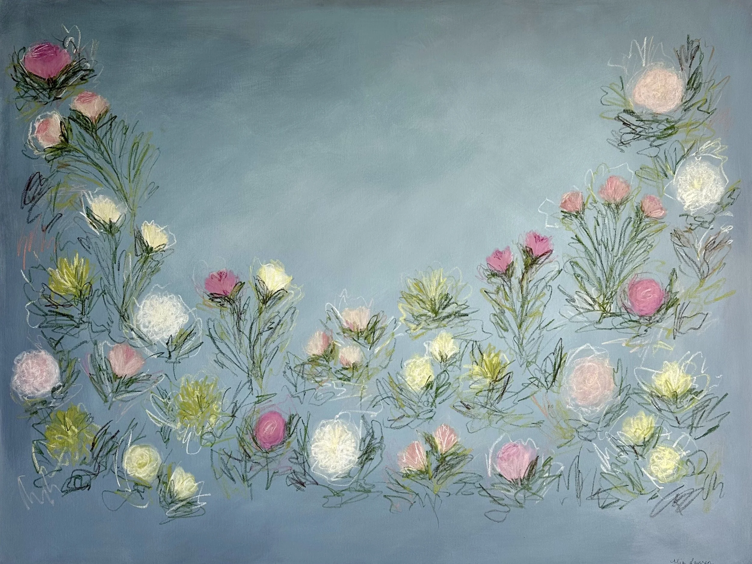 36" x 48" acrylic, oil pastel 2026