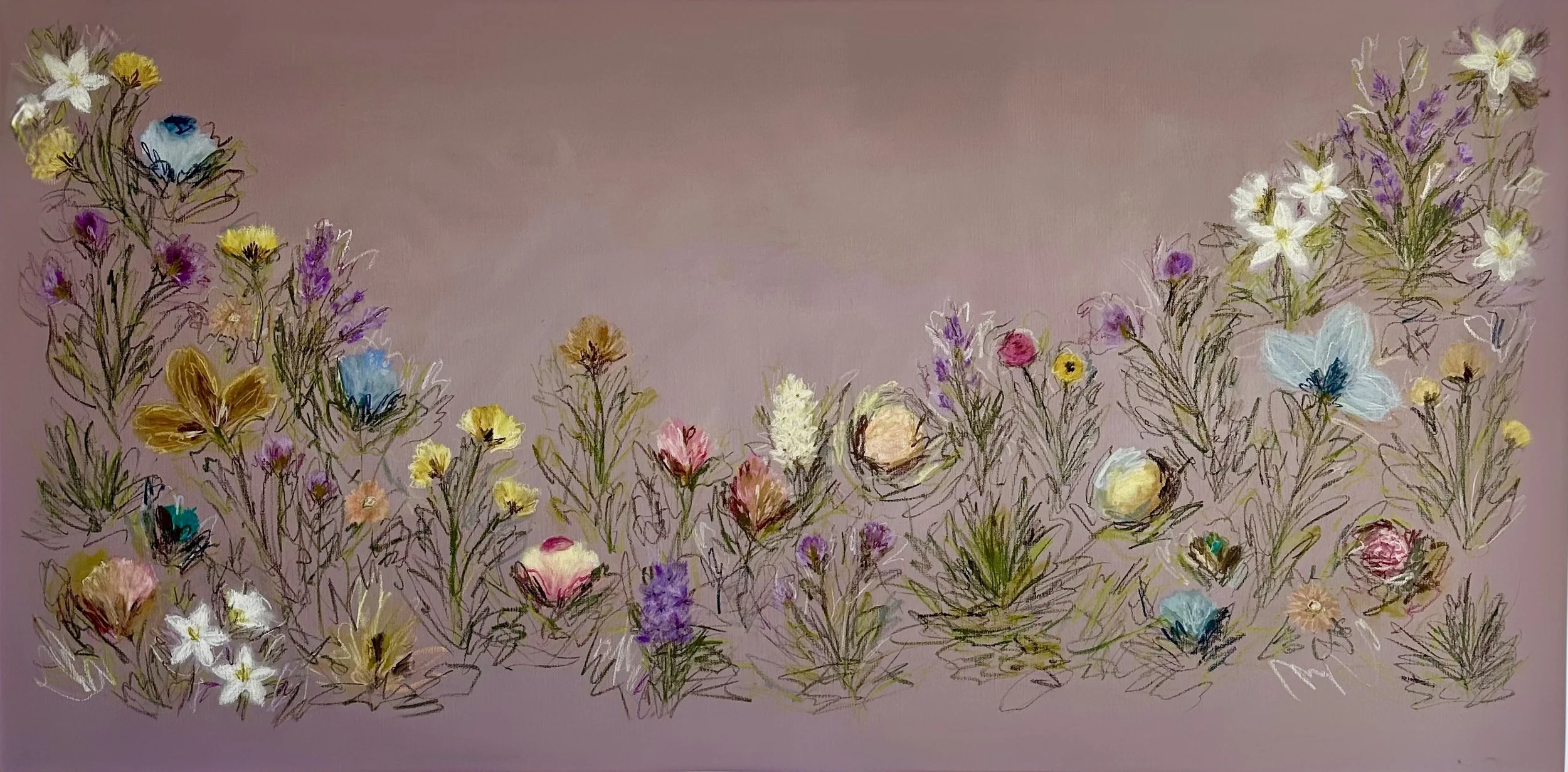 30" x 60" acrylic, oil pastel 2026