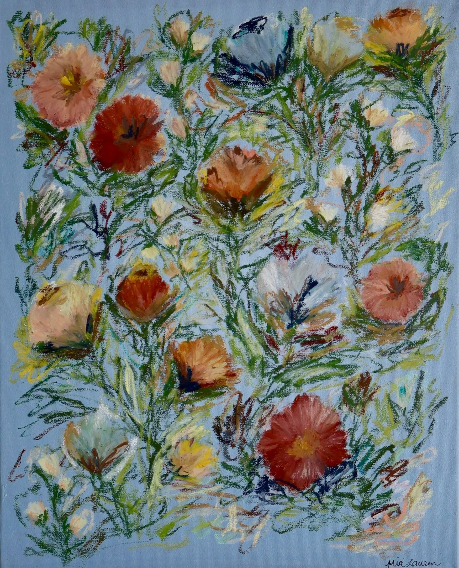 20" x 16" acrylic, oil pastel 2026