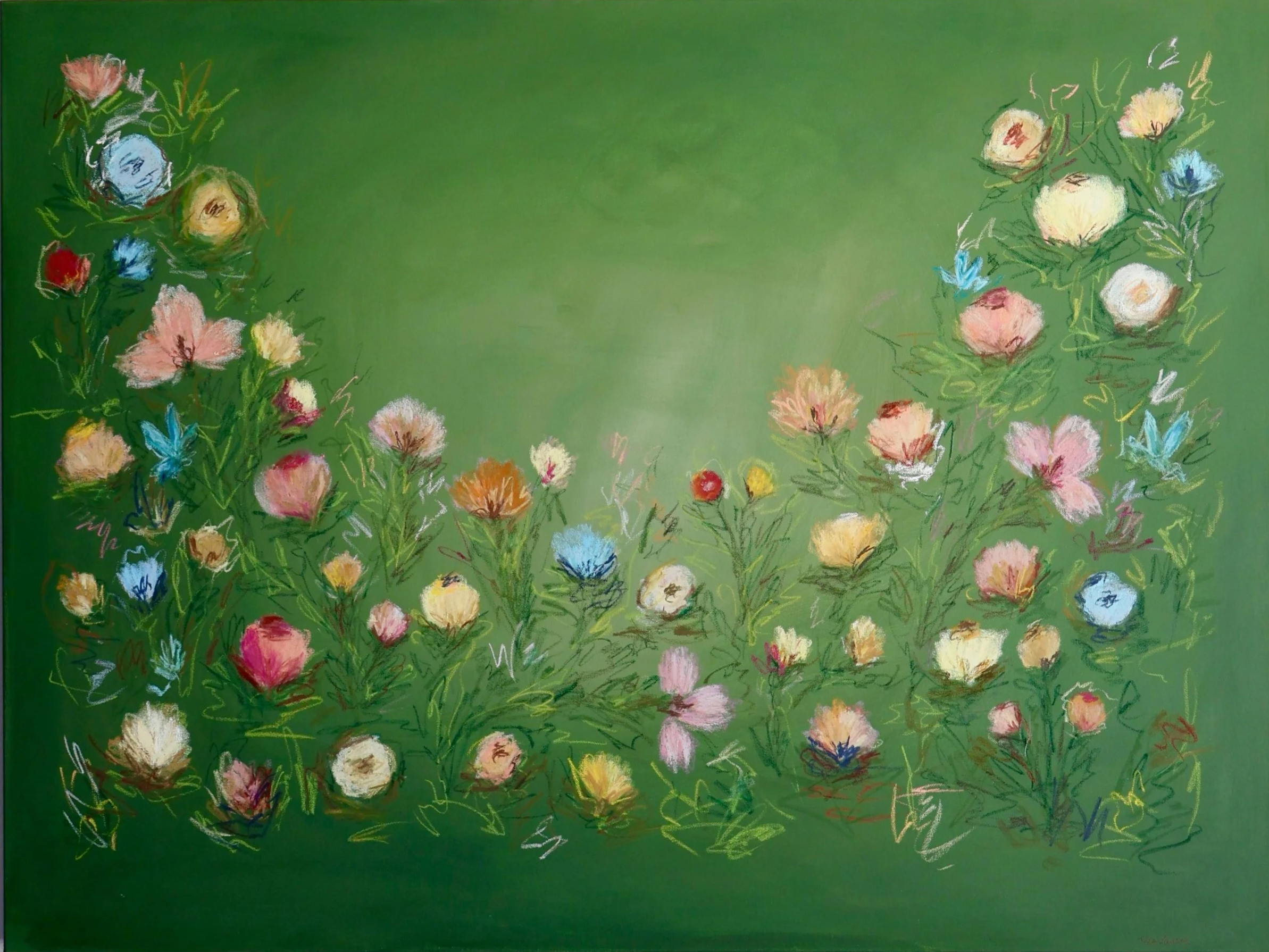 36" x 48" acrylic, oil pastel 2026