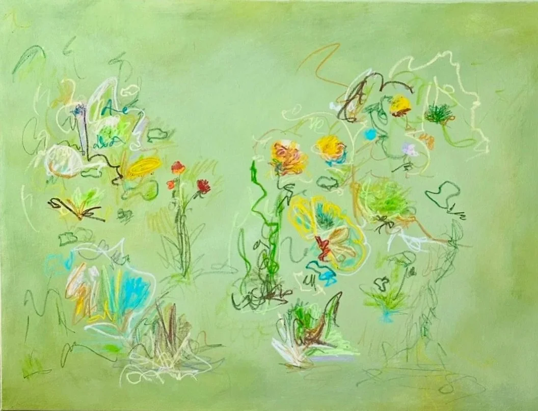 30" x 40" acrylic, oil pastel 2025