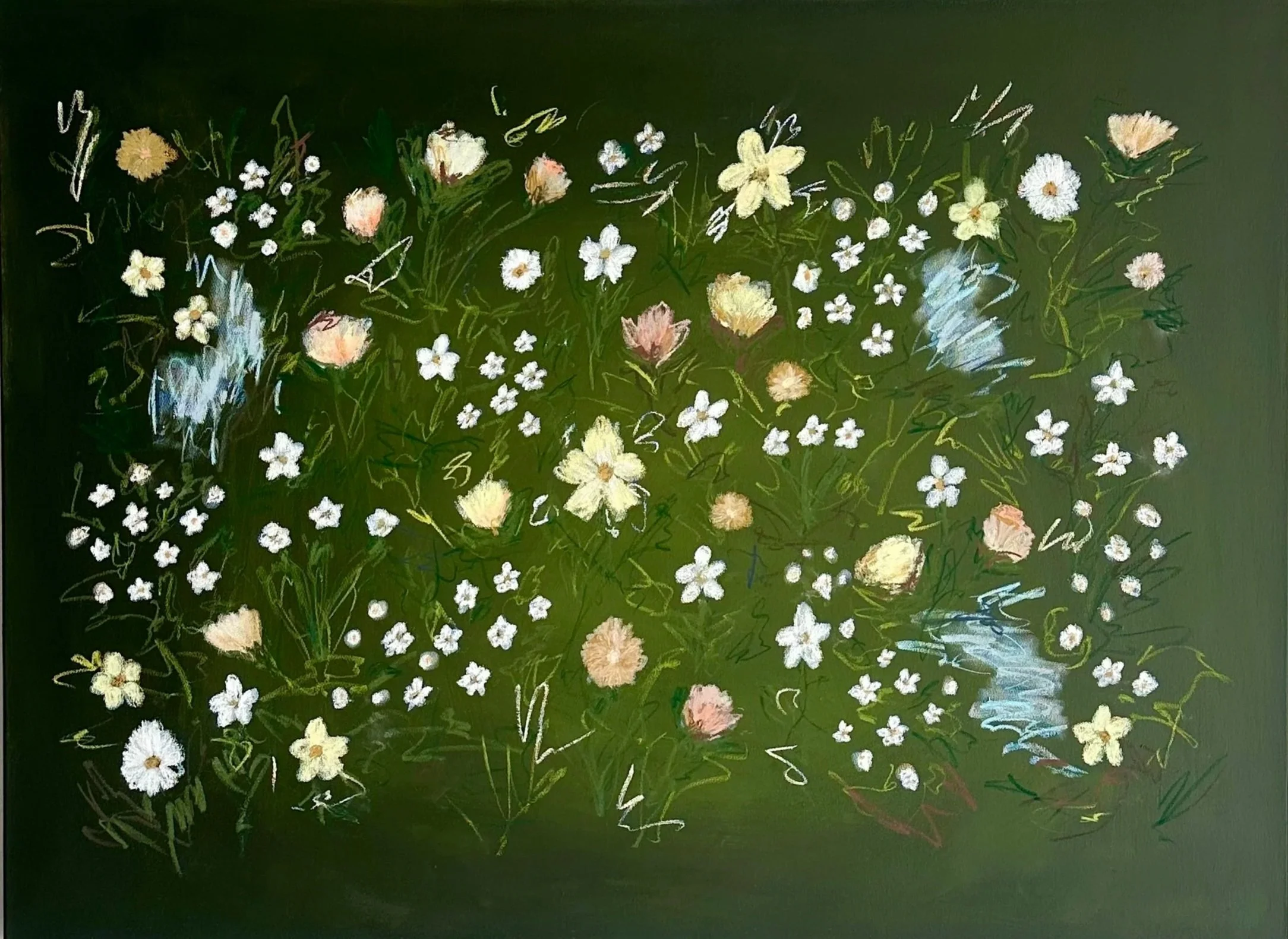 30" x 40" acrylic, oil pastel 2026