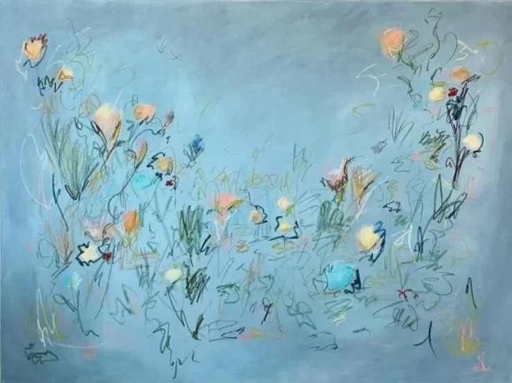 36" x 48" acrylic, oil pastel 2025