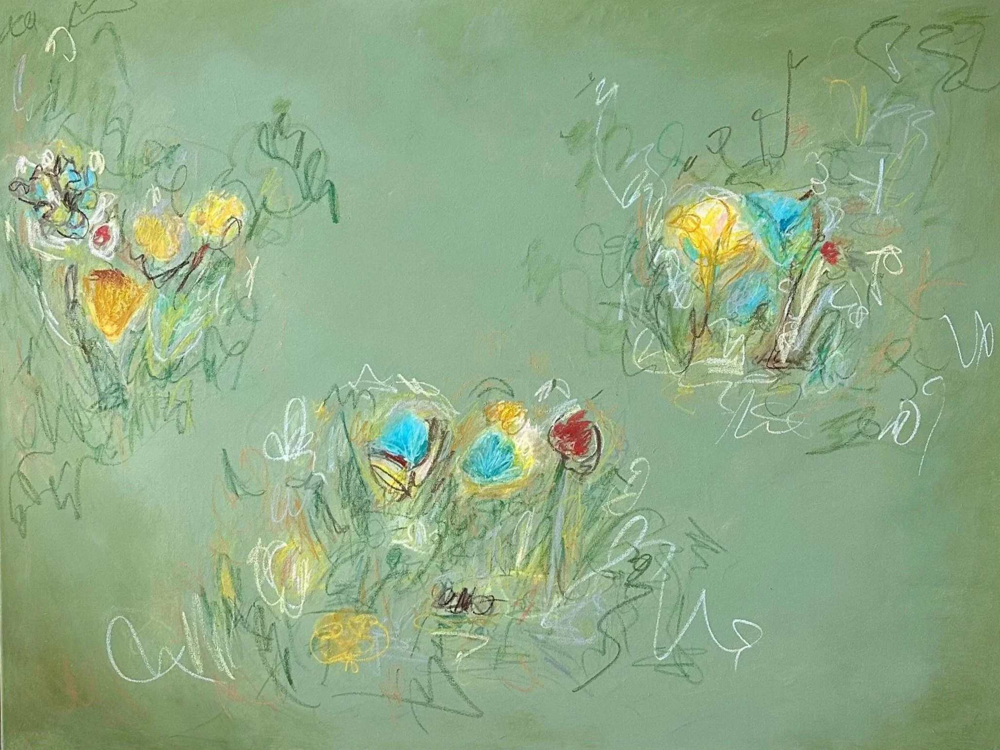 36" x 48" acrylic, oil pastel 2025