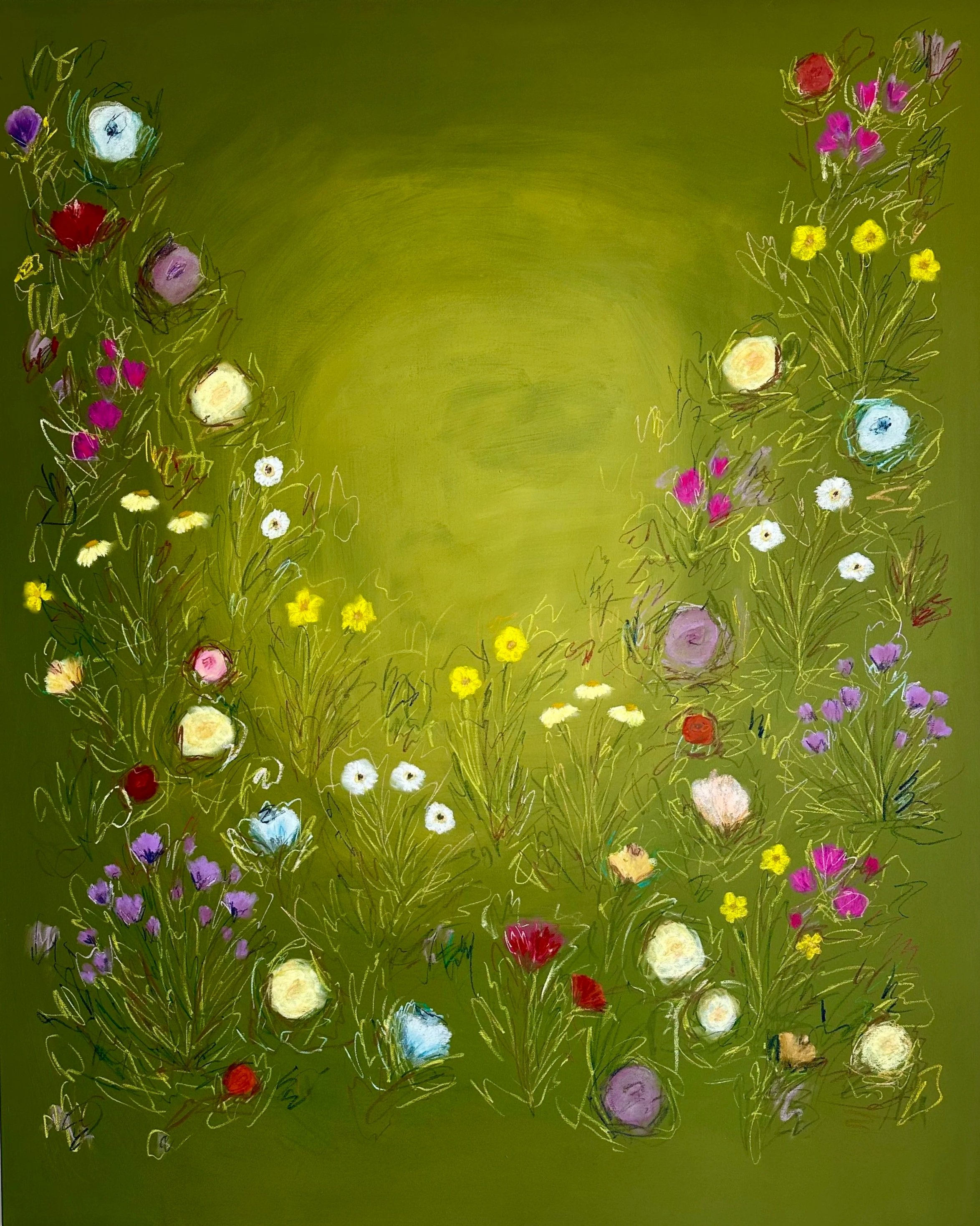 60" x 48" acrylic, oil pastel 2026