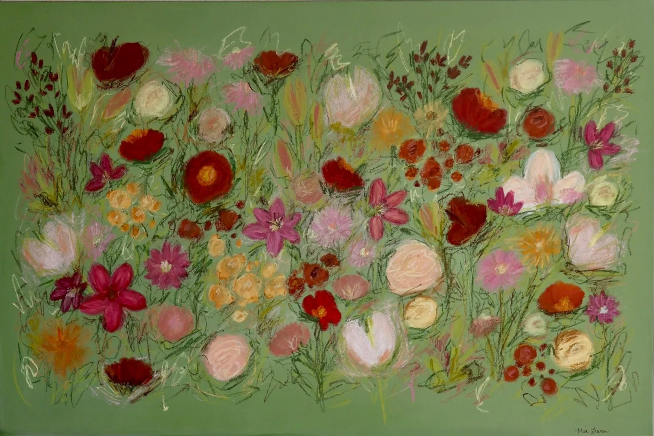 24" x 36" acrylic, oil pastel 2026