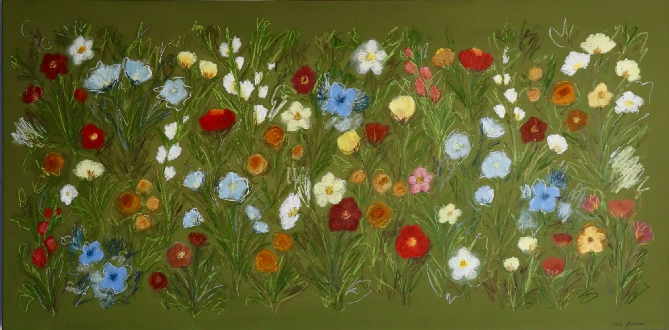 24" x 48" acrylic, oil pastel 2026