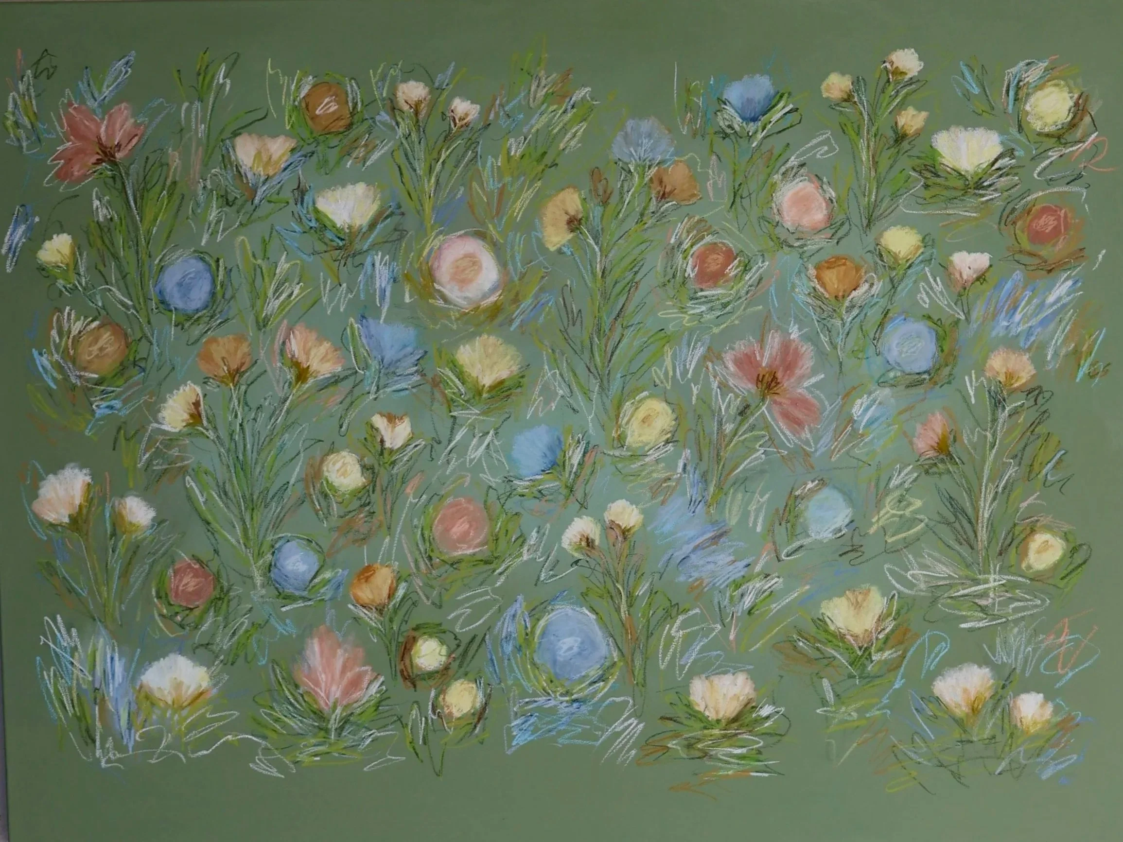 36" x 48" acrylic, oil pastel 2026