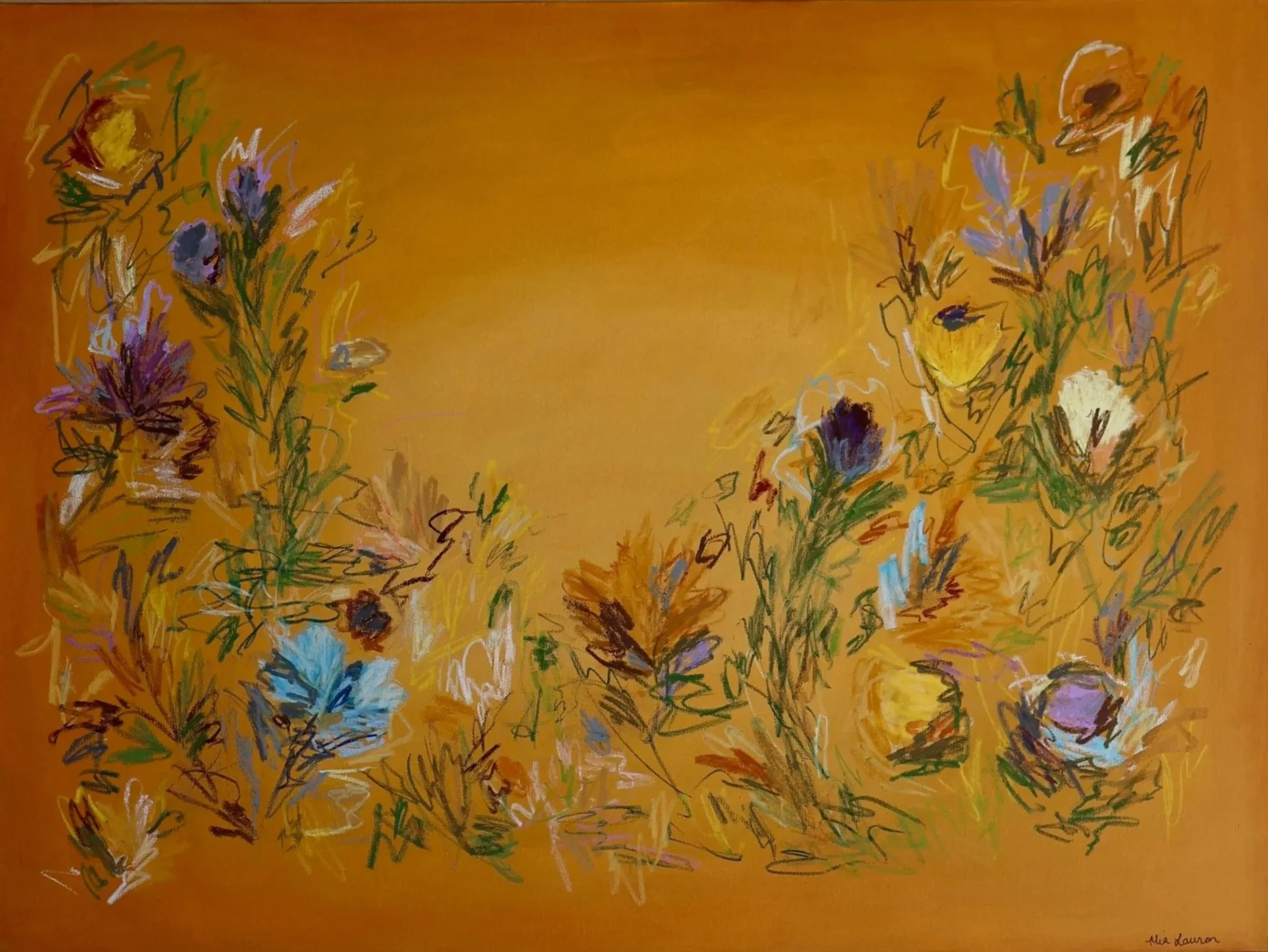 30" x 40" acrylic, oil pastel 2025