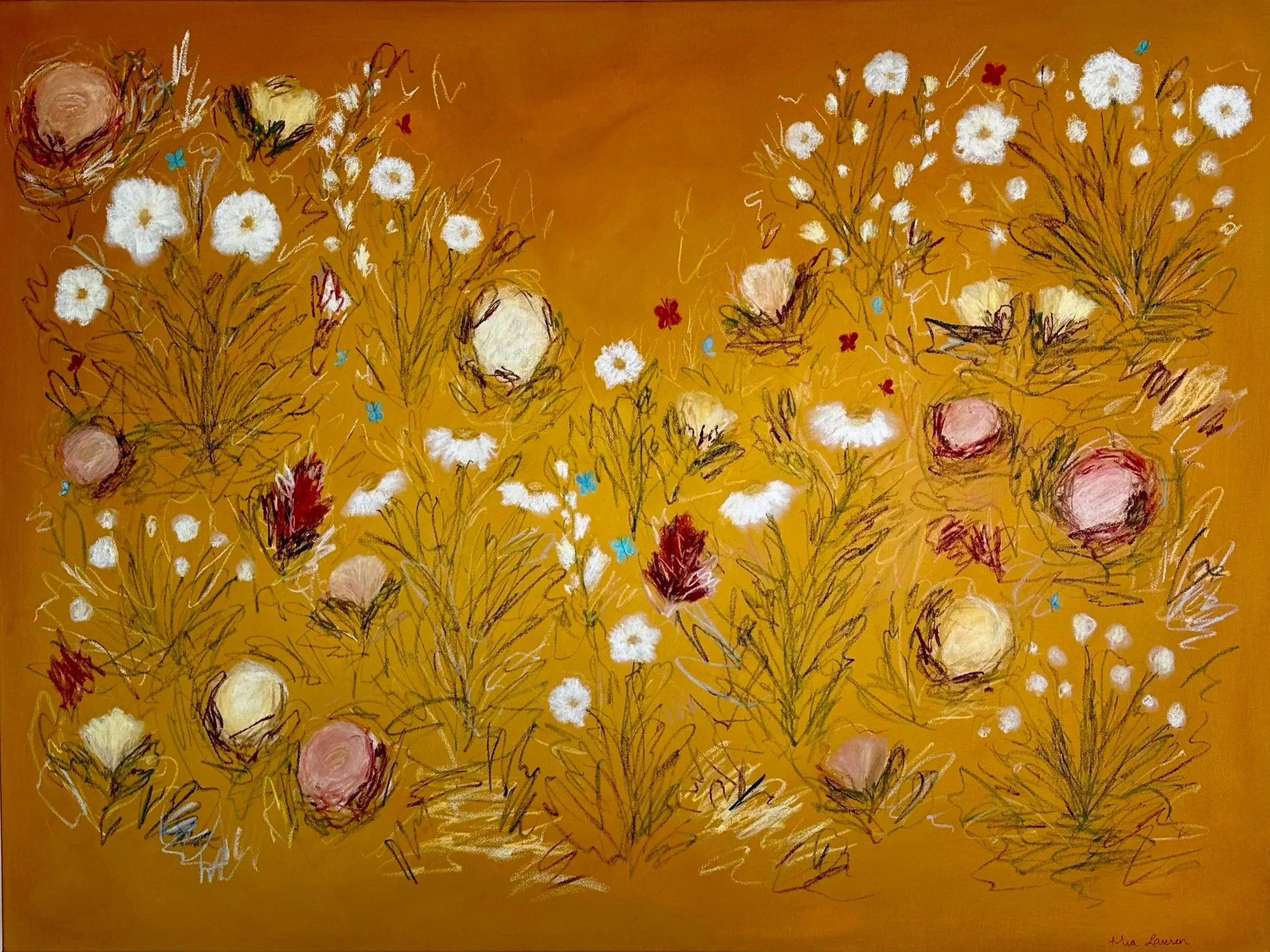 30" x 40" acrylic, oil pastel 2026