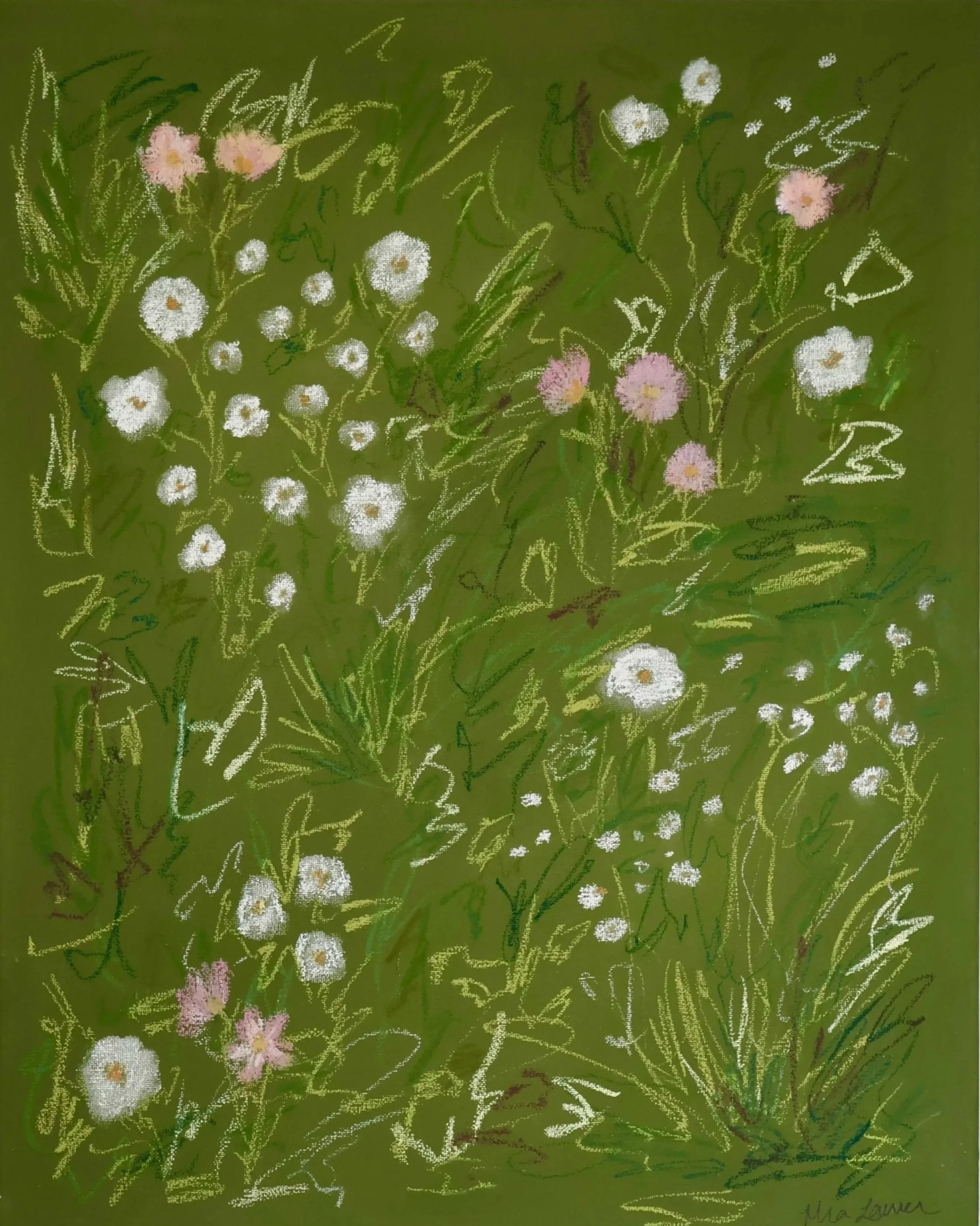 20" x 16" acrylic, oil pastel 2025