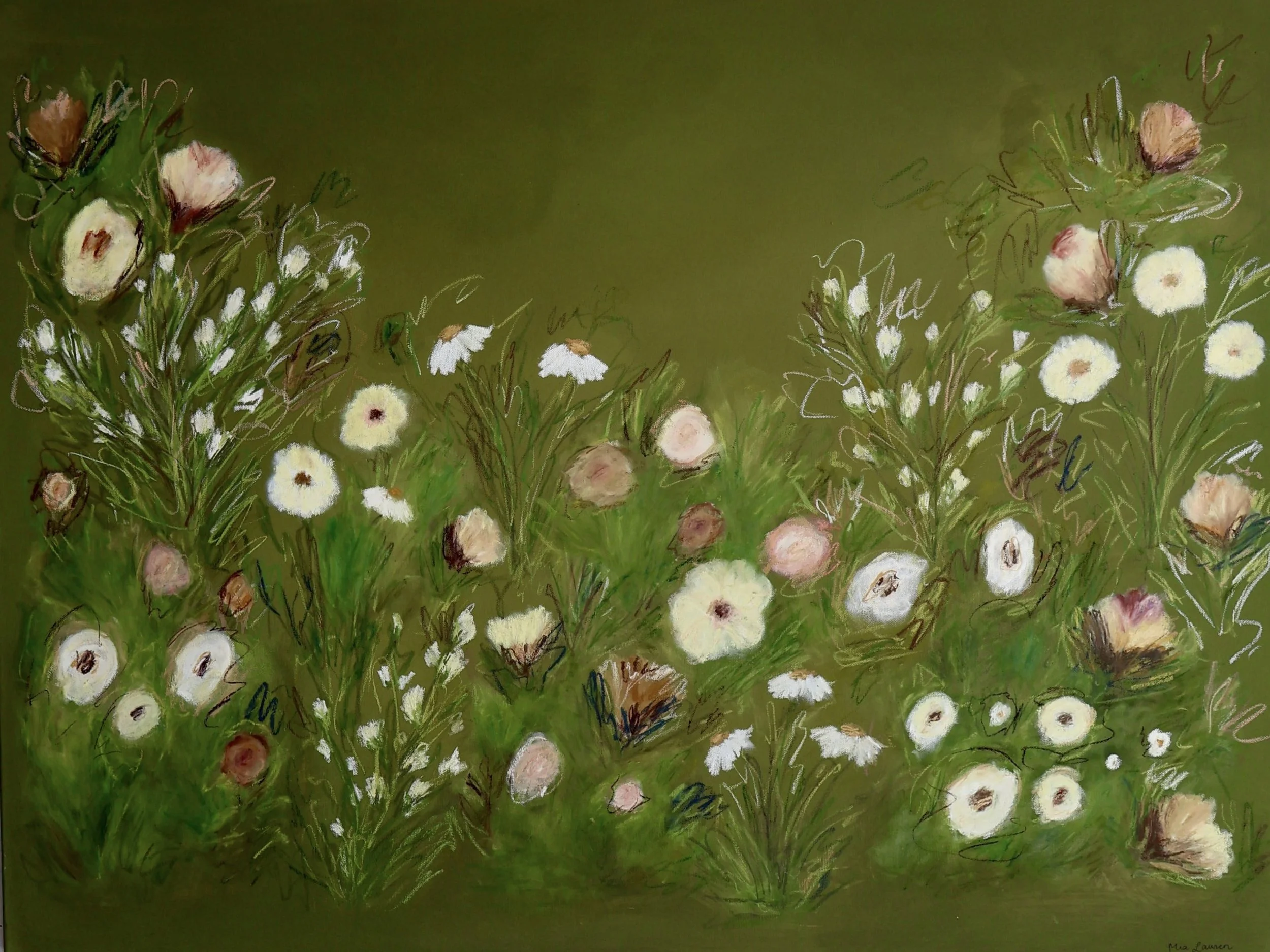 30" x 40" acrylic, oil pastel 2026