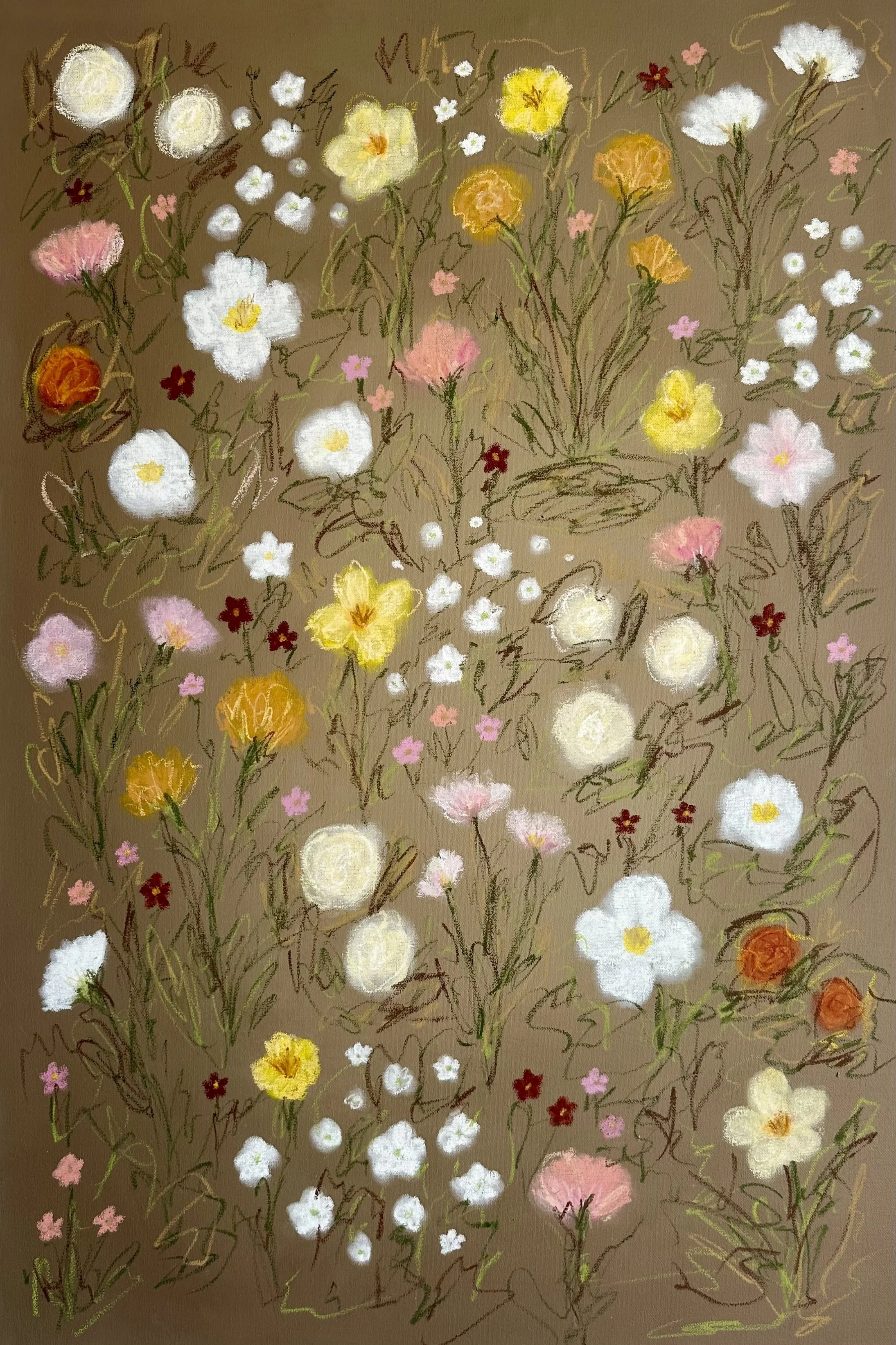 36" x 24" acrylic, oil pastel 2026