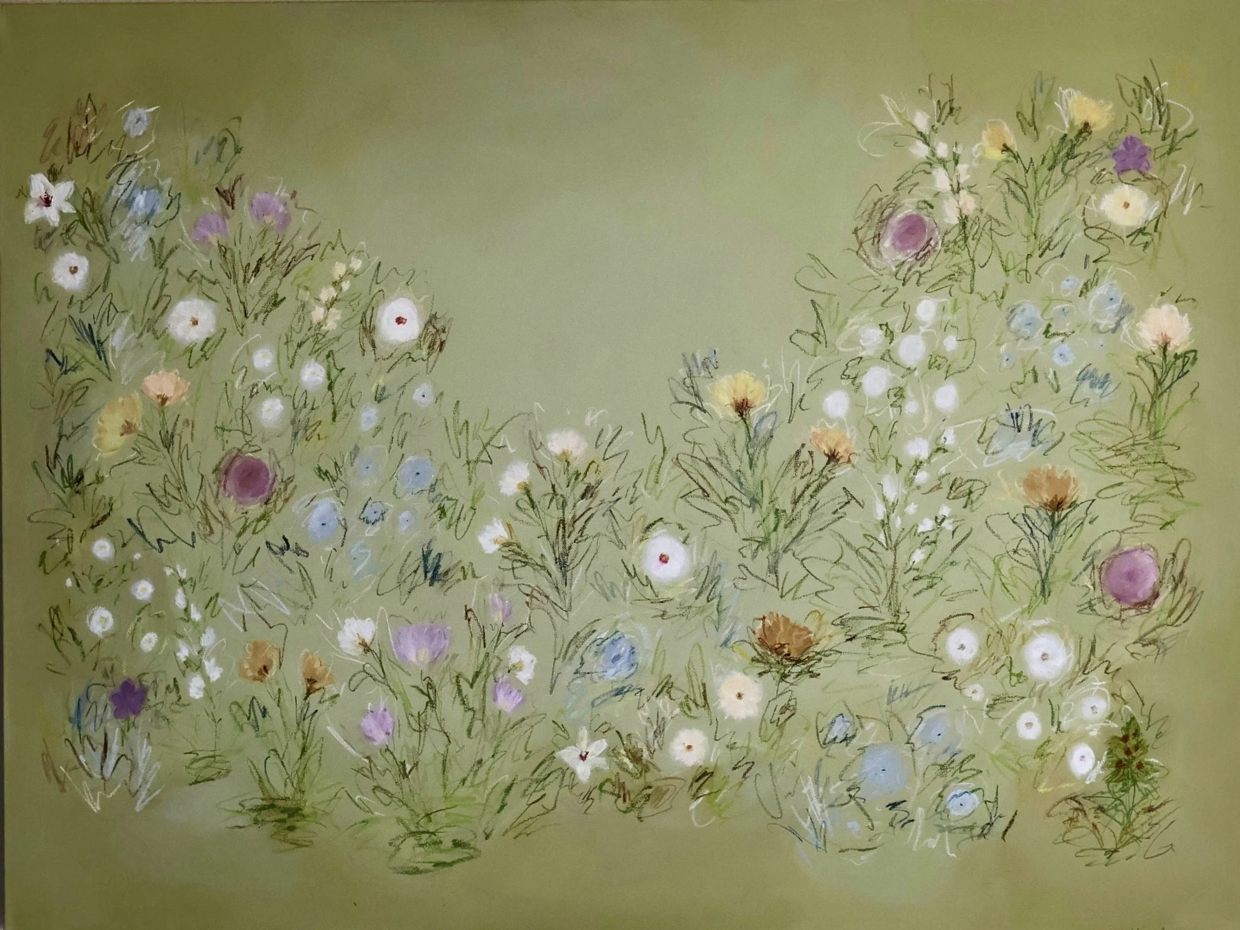 36" x 48" acrylic, oil pastel 2026