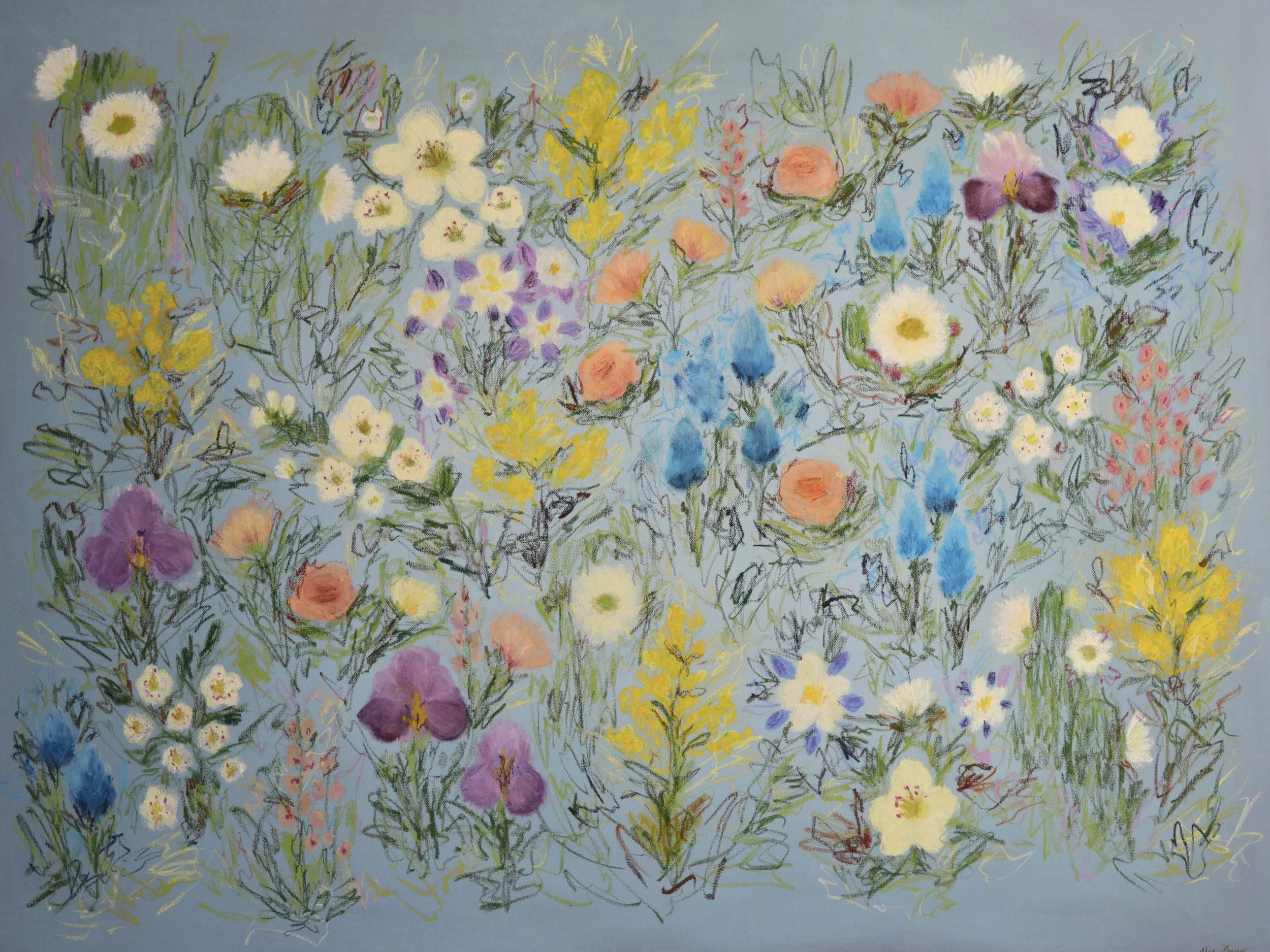 36" x 48" acrylic, oil pastel 2026