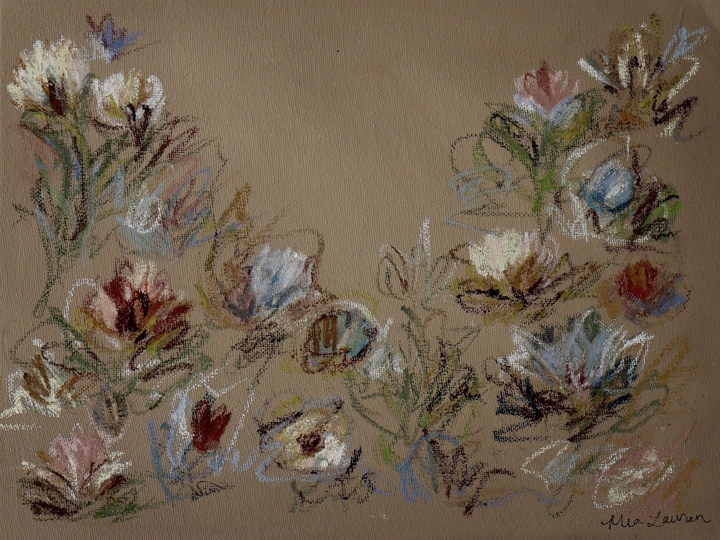 14" x 10" acrylic, oil pastel 2026