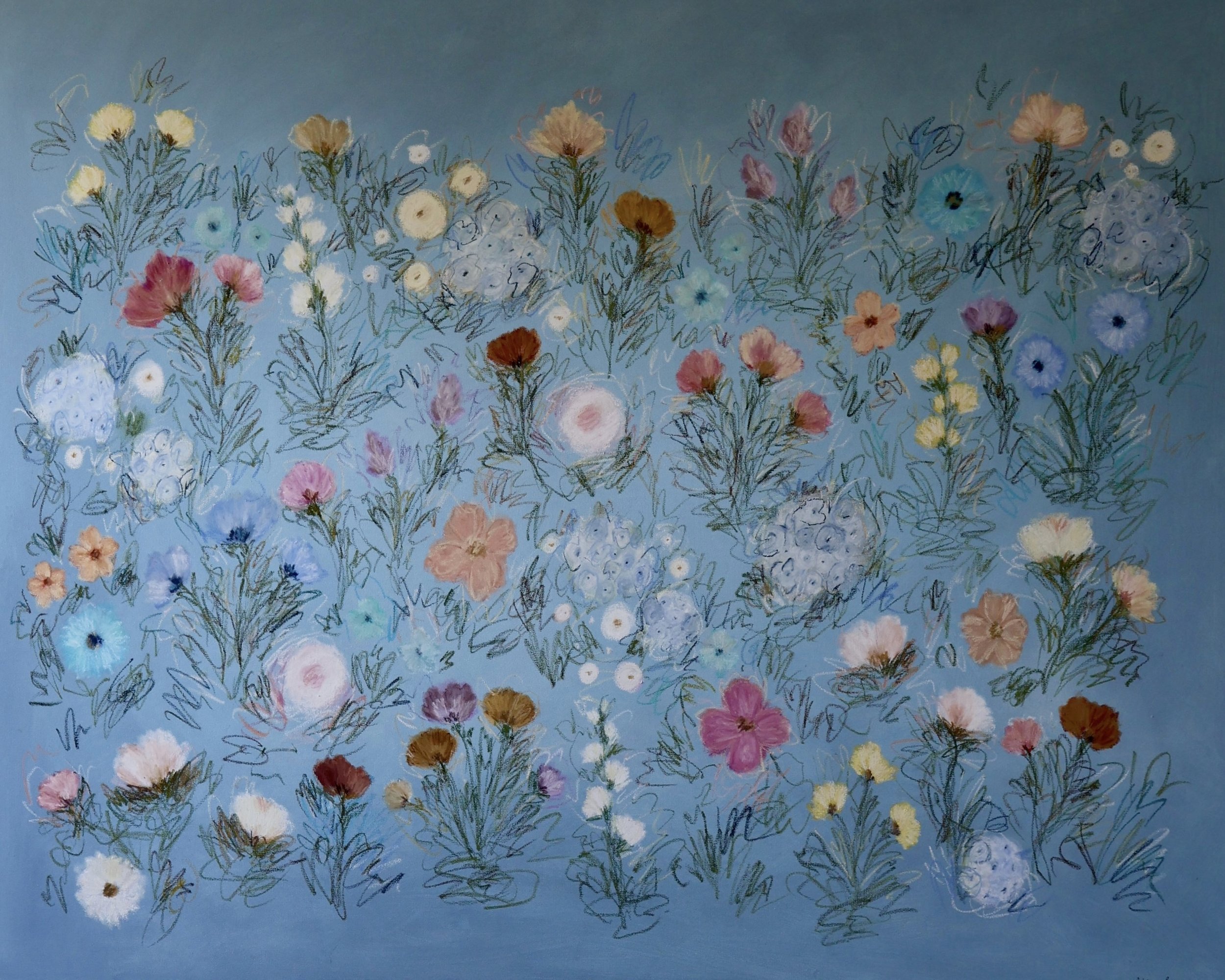 60" x 48" acrylic, oil pastel 2026