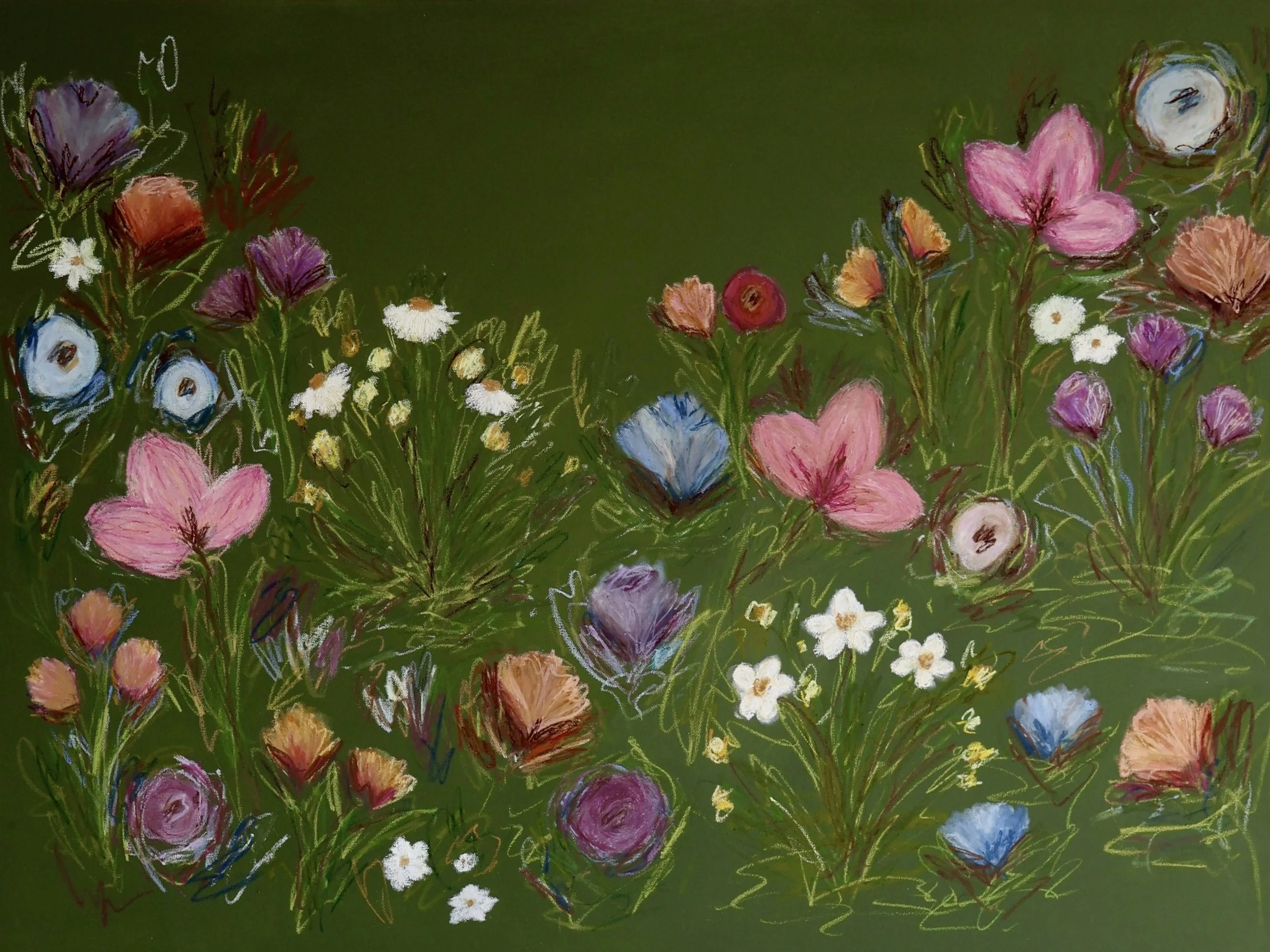 30" x 40" acrylic, oil pastel 2026