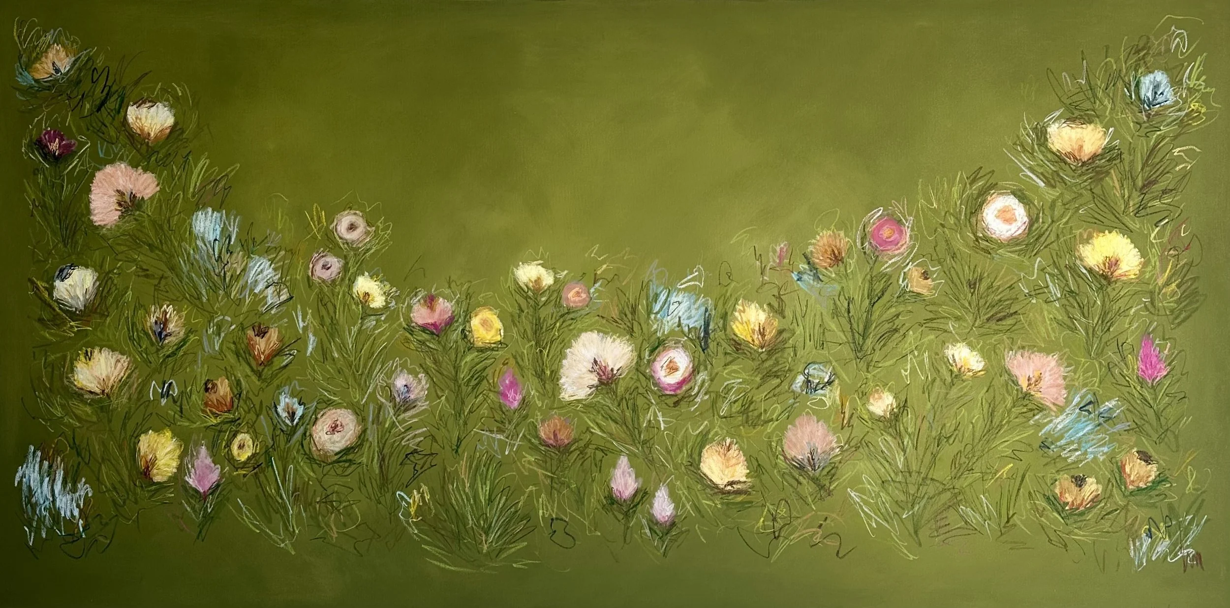 40" x 80" acrylic, oil pastel 2026