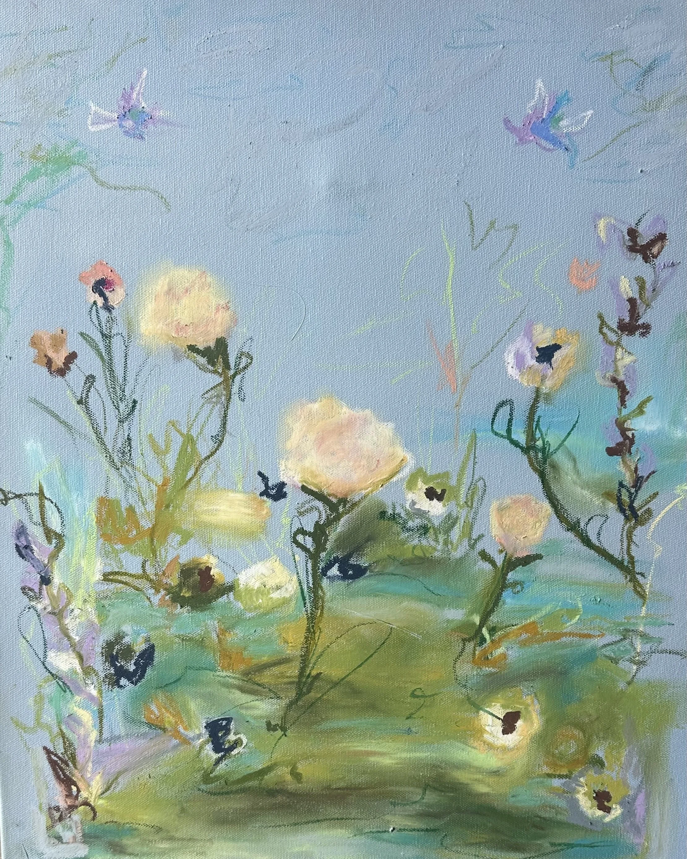 20" x 16" acrylic, oil pastel 2025