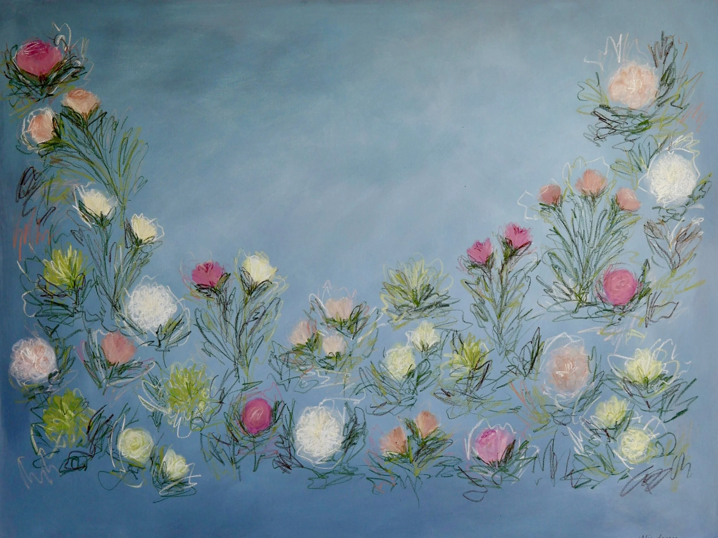 36" x 48" acrylic, oil pastel 2026