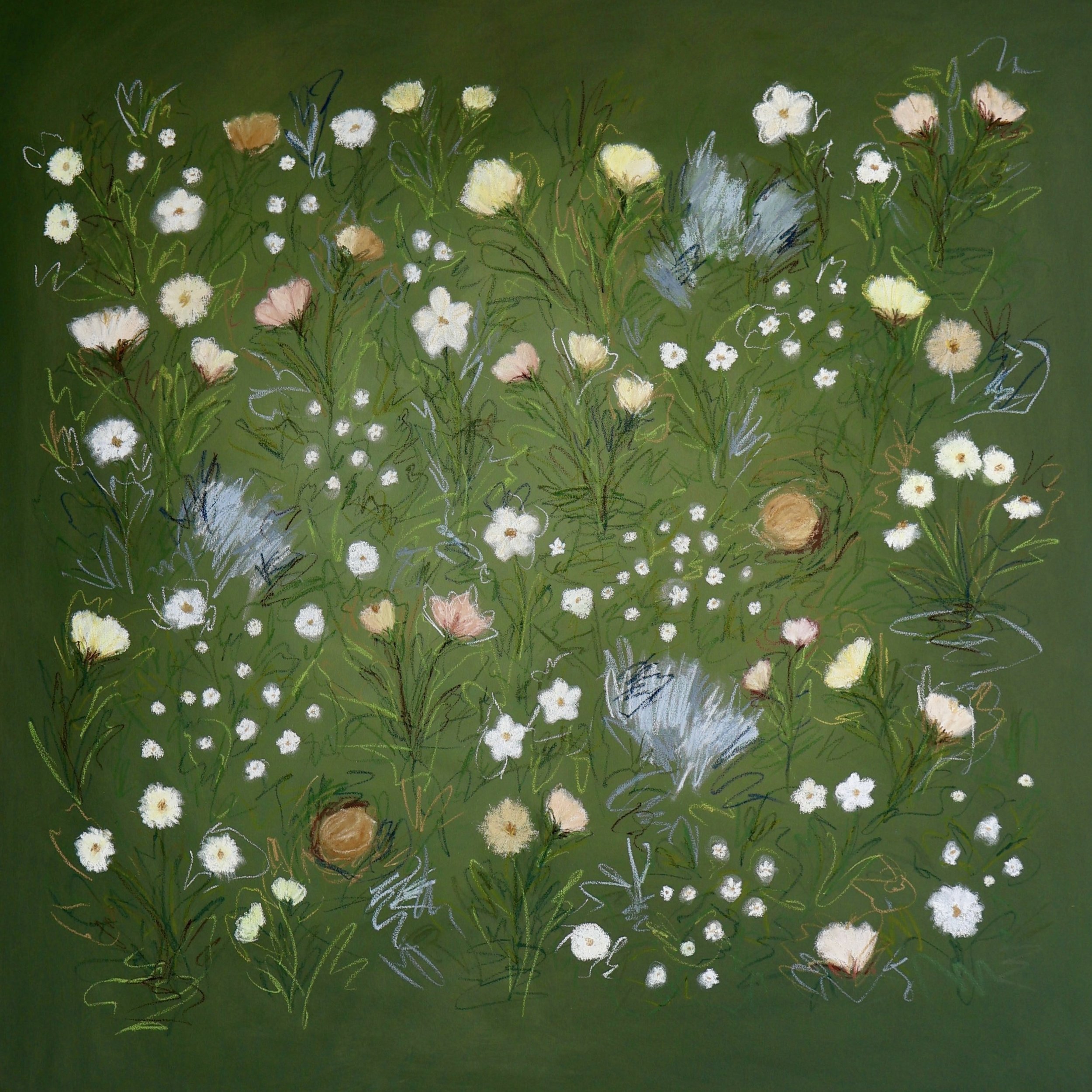 48" x 48" acrylic, oil pastel 2026