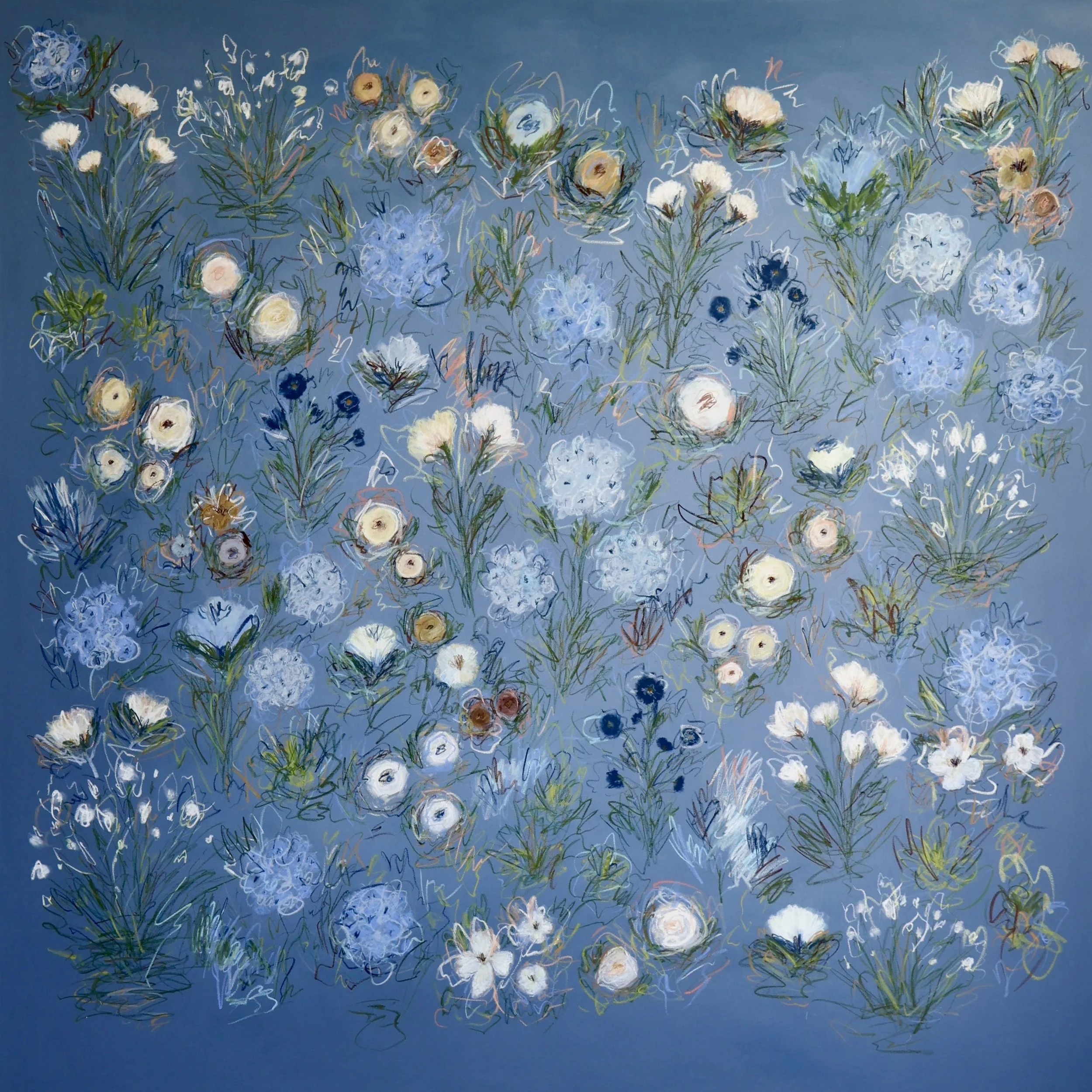 60" x 60" acrylic, oil pastel 2026