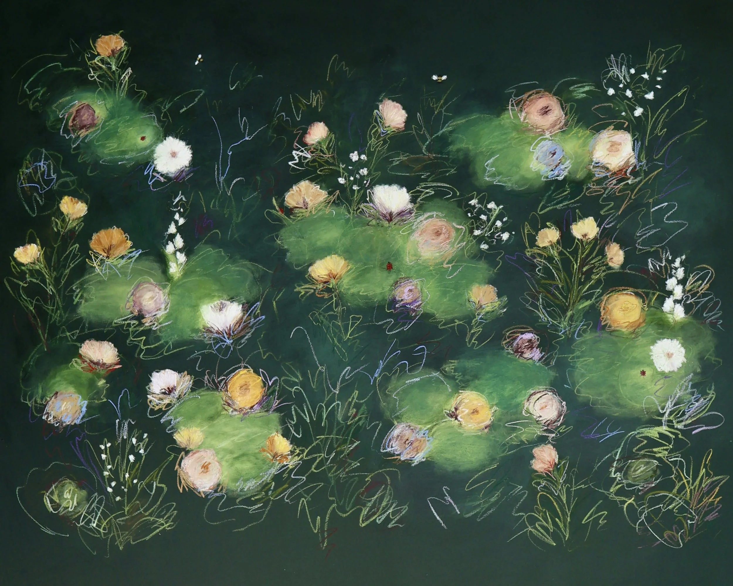 60" x 48" acrylic, oil pastel 2026