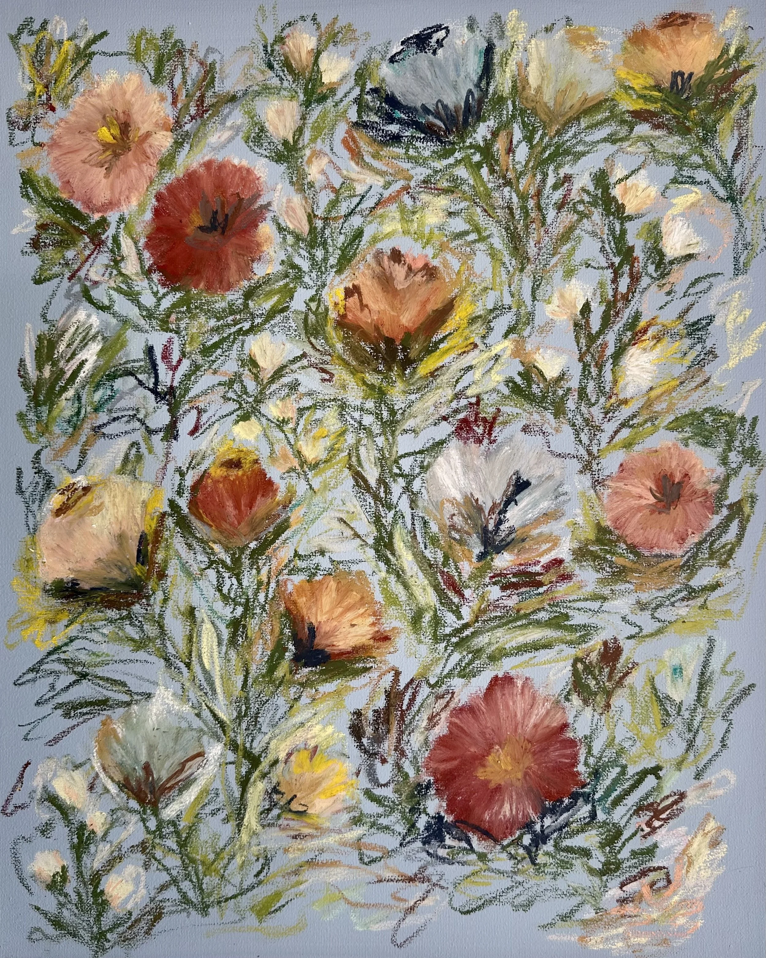 16" x 12" acrylic, oil pastel 2026