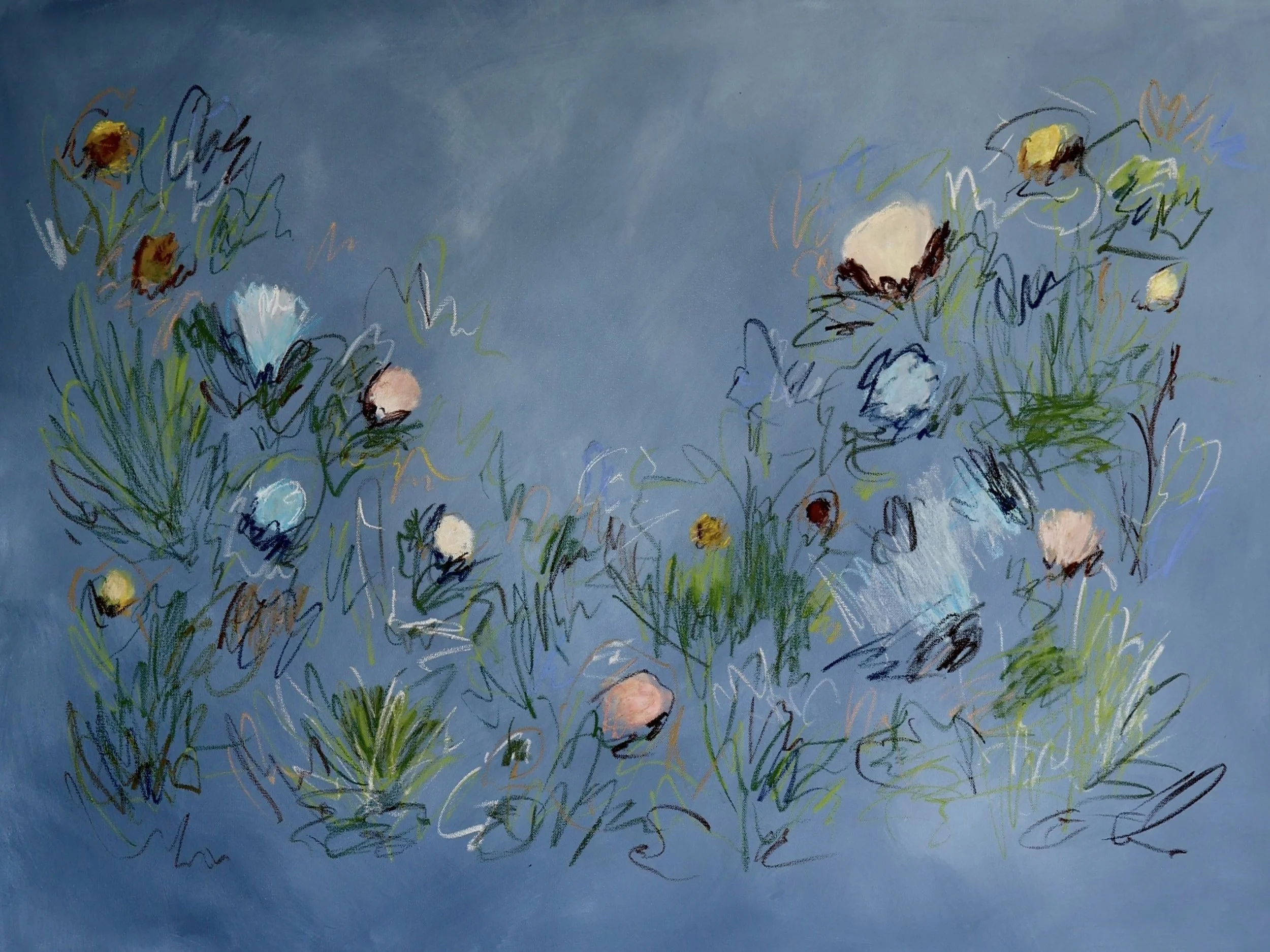 40" x 30" acrylic, oil pastel 2026