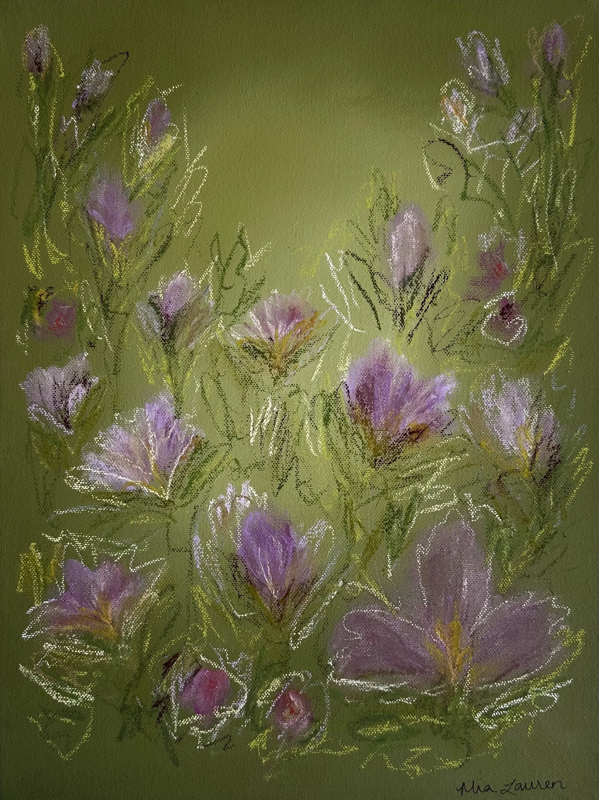 16" x 12" acrylic, oil pastel 2026