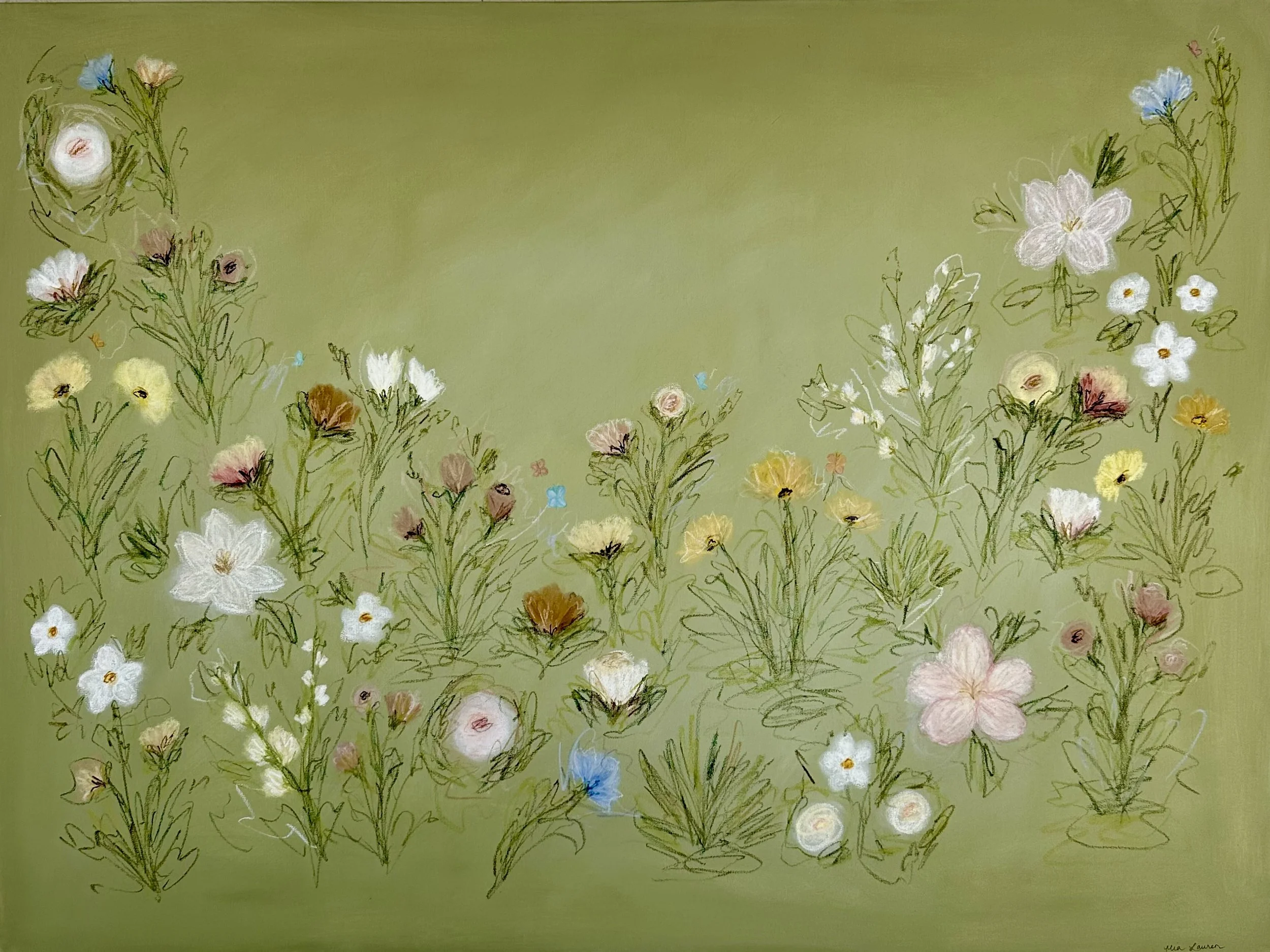 36" x 48" acrylic, oil pastel 2026