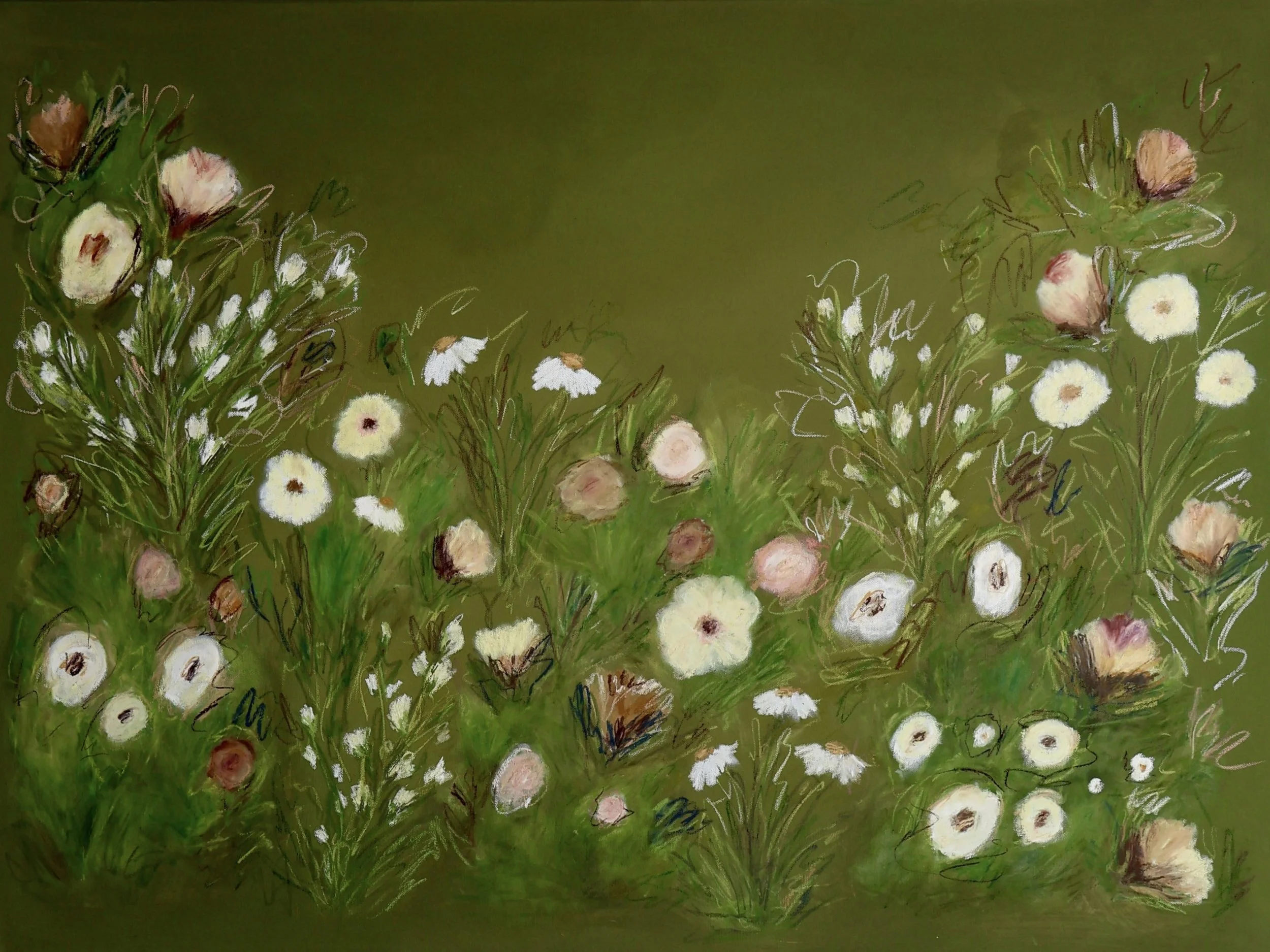 40" x 30" acrylic, oil pastel 2026