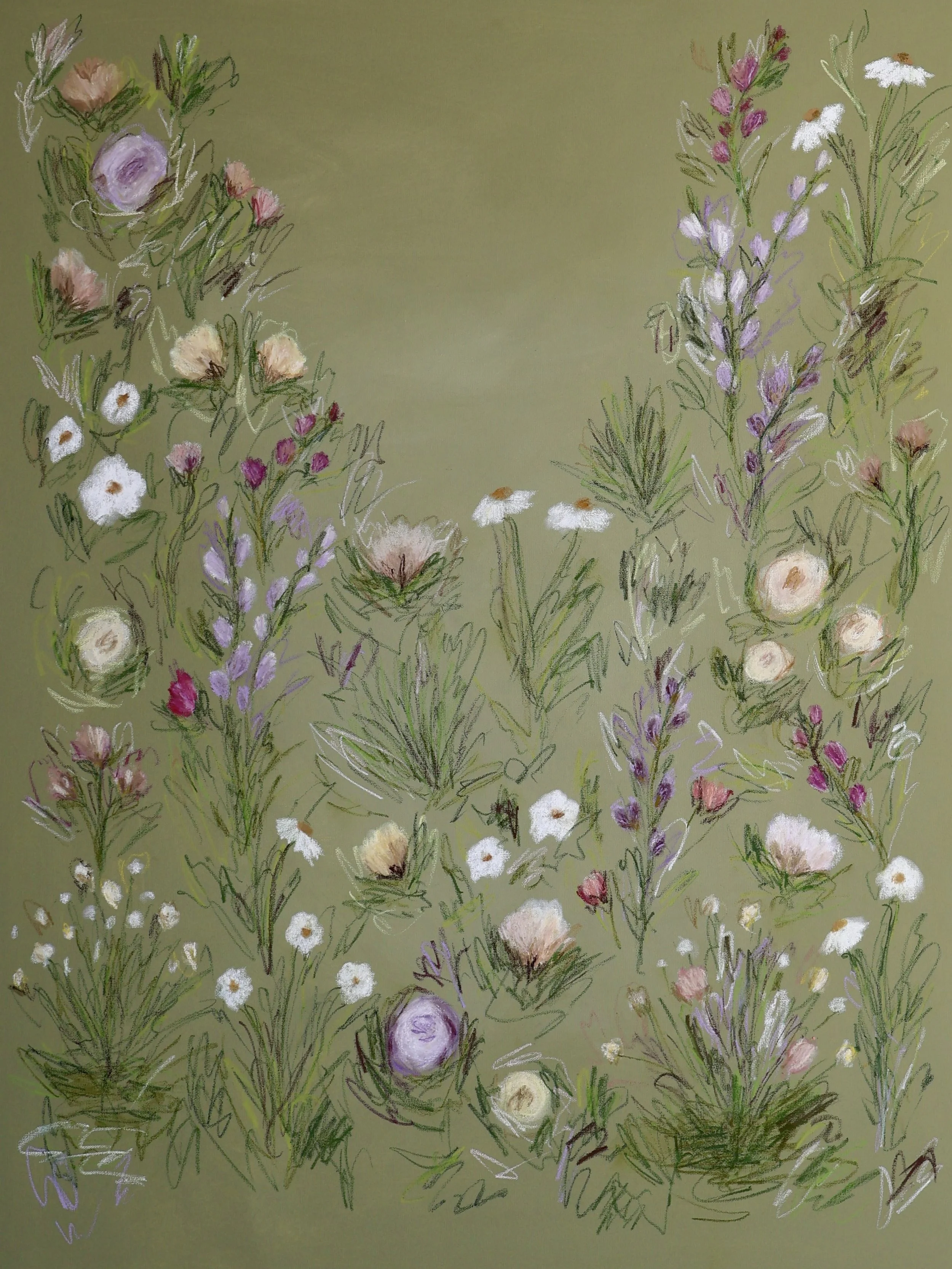 48" x 36" acrylic, oil pastel 2026