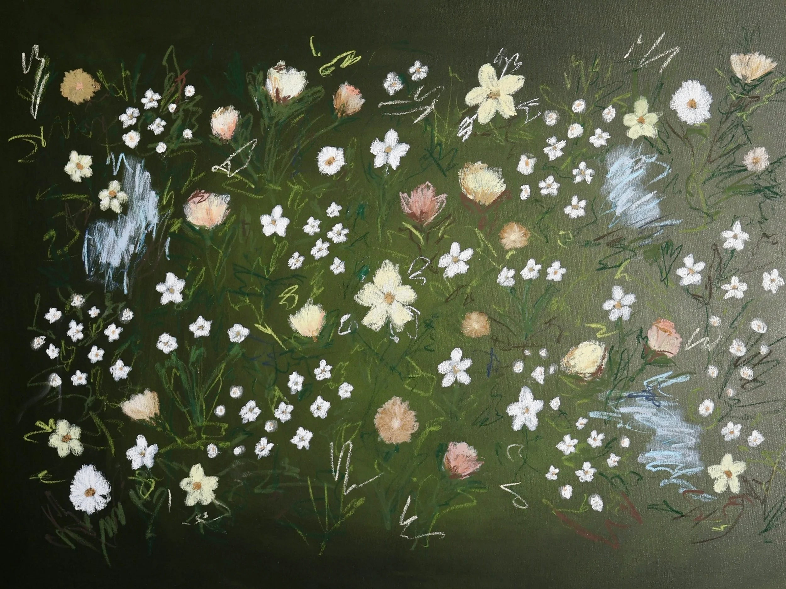 30" x 40" acrylic, oil pastel 2026