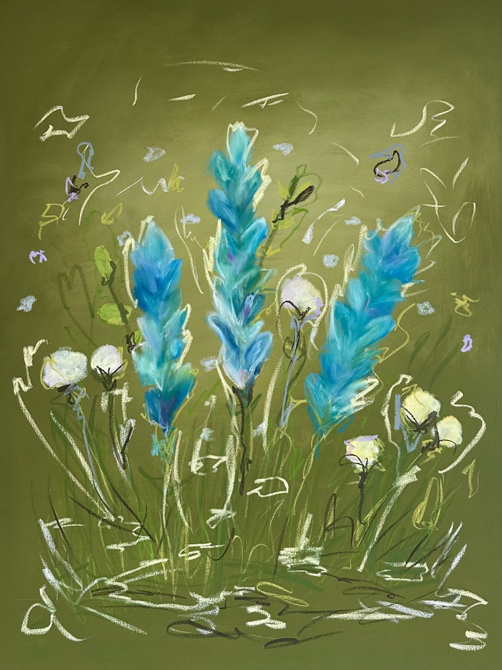 20" x 16" acrylic, oil pastel 2025