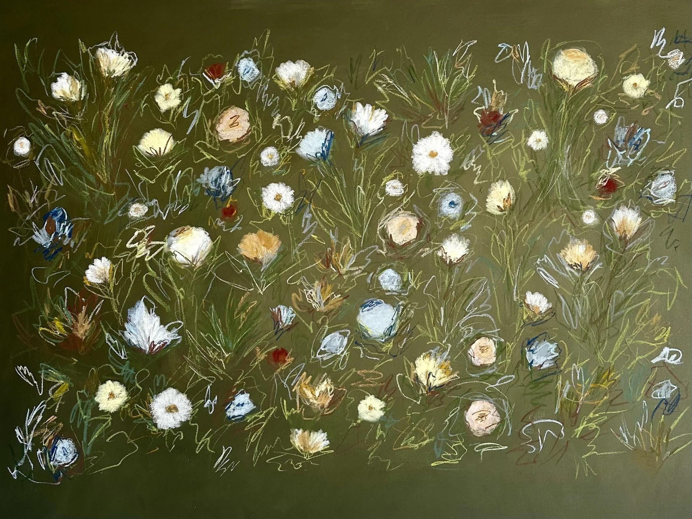 36" x 48" acrylic, oil pastel 2026