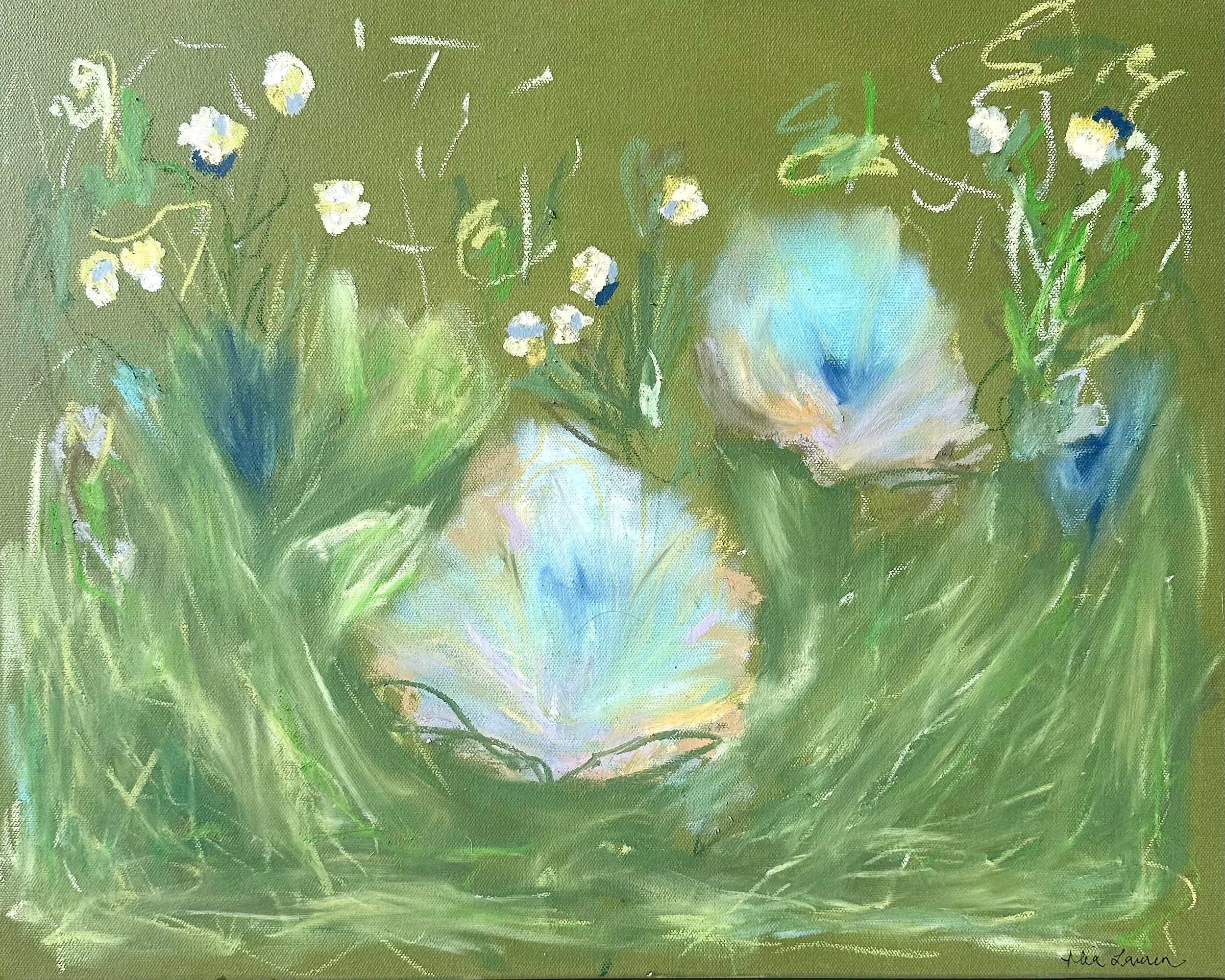 16" x 20" acrylic, oil pastel 2025