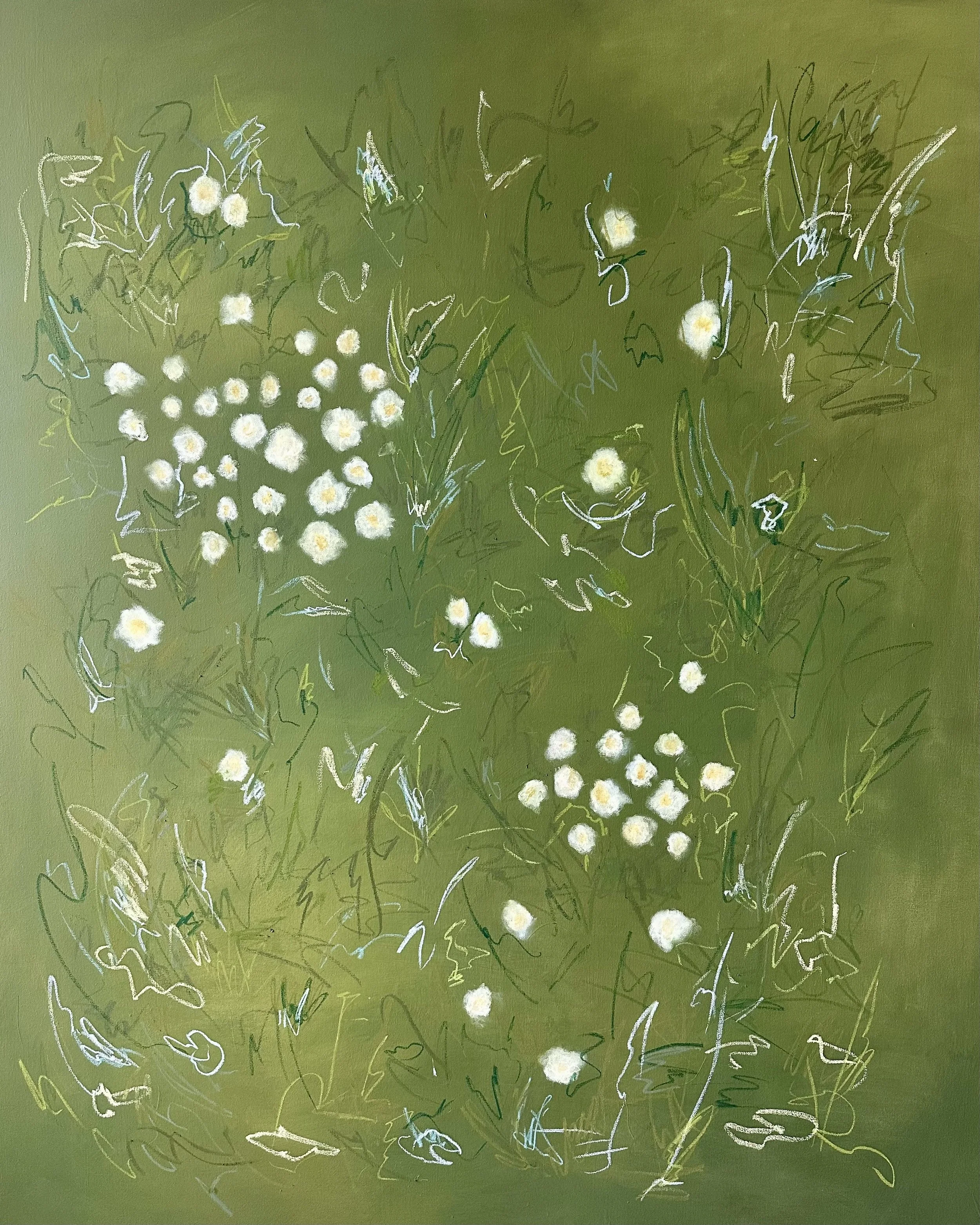 60" x 40" acrylic, oil pastel 2025