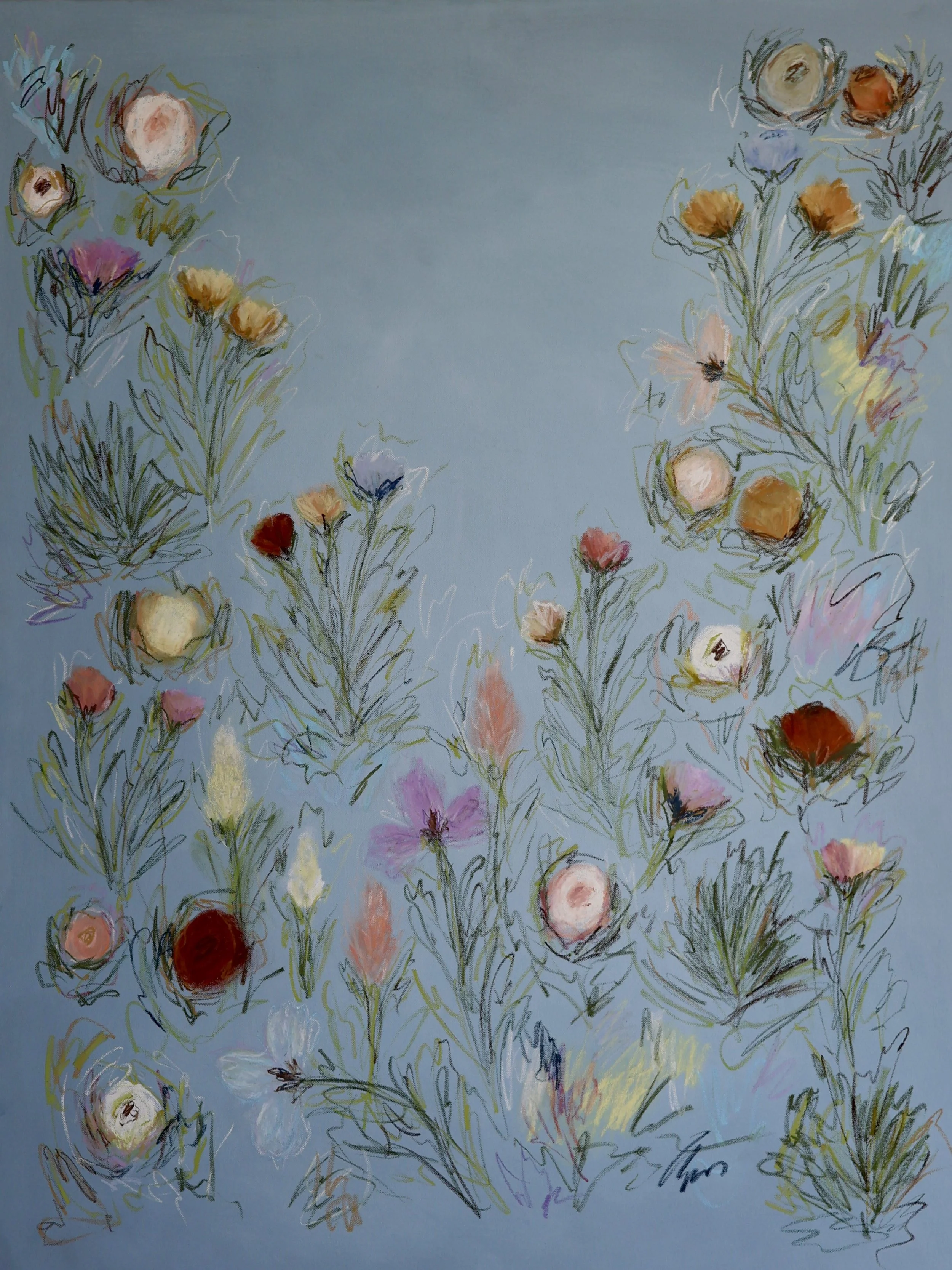 48" x 36" acrylic, oil pastel 2026