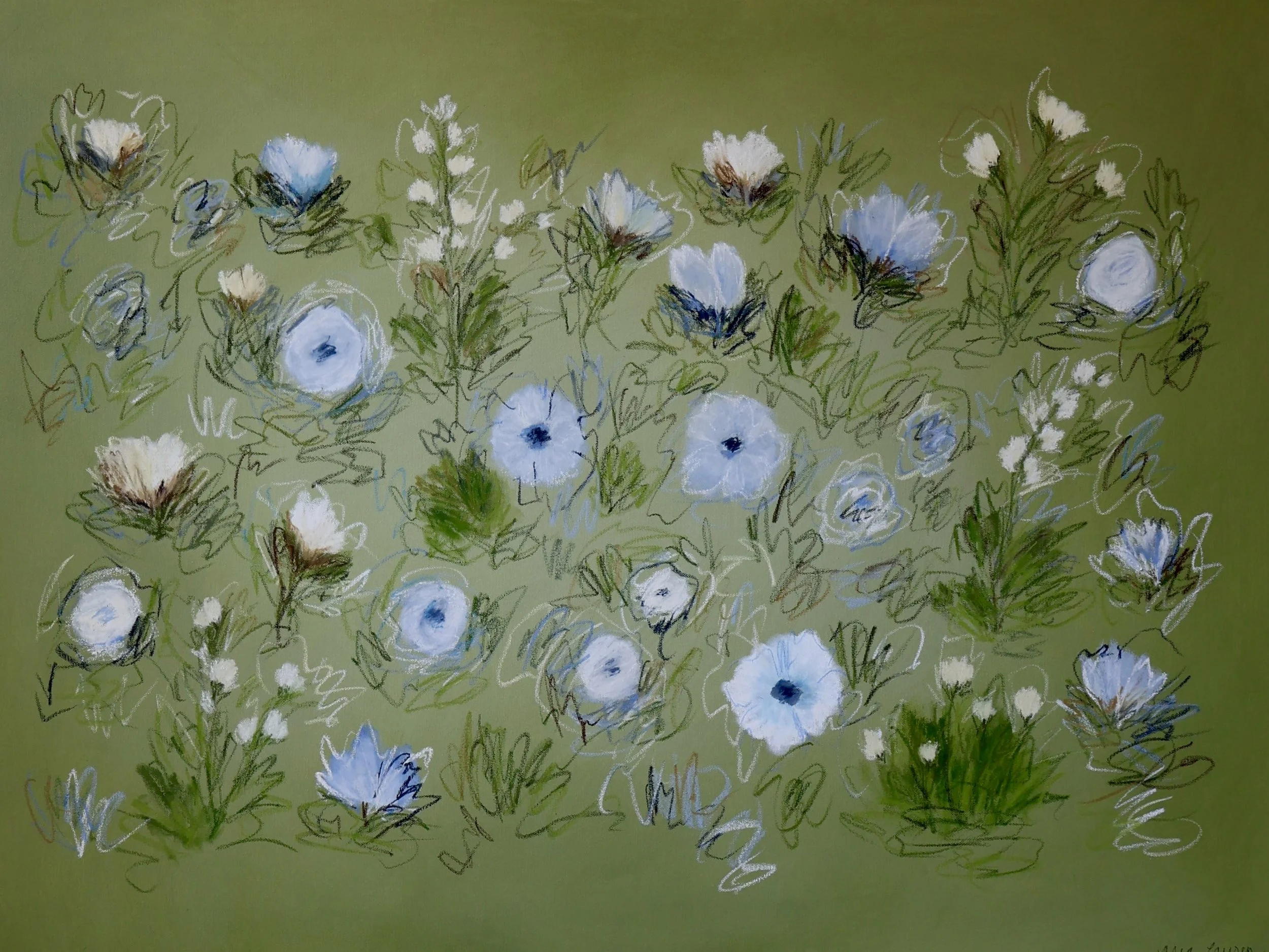 40" x 30" acrylic, oil pastel 2026