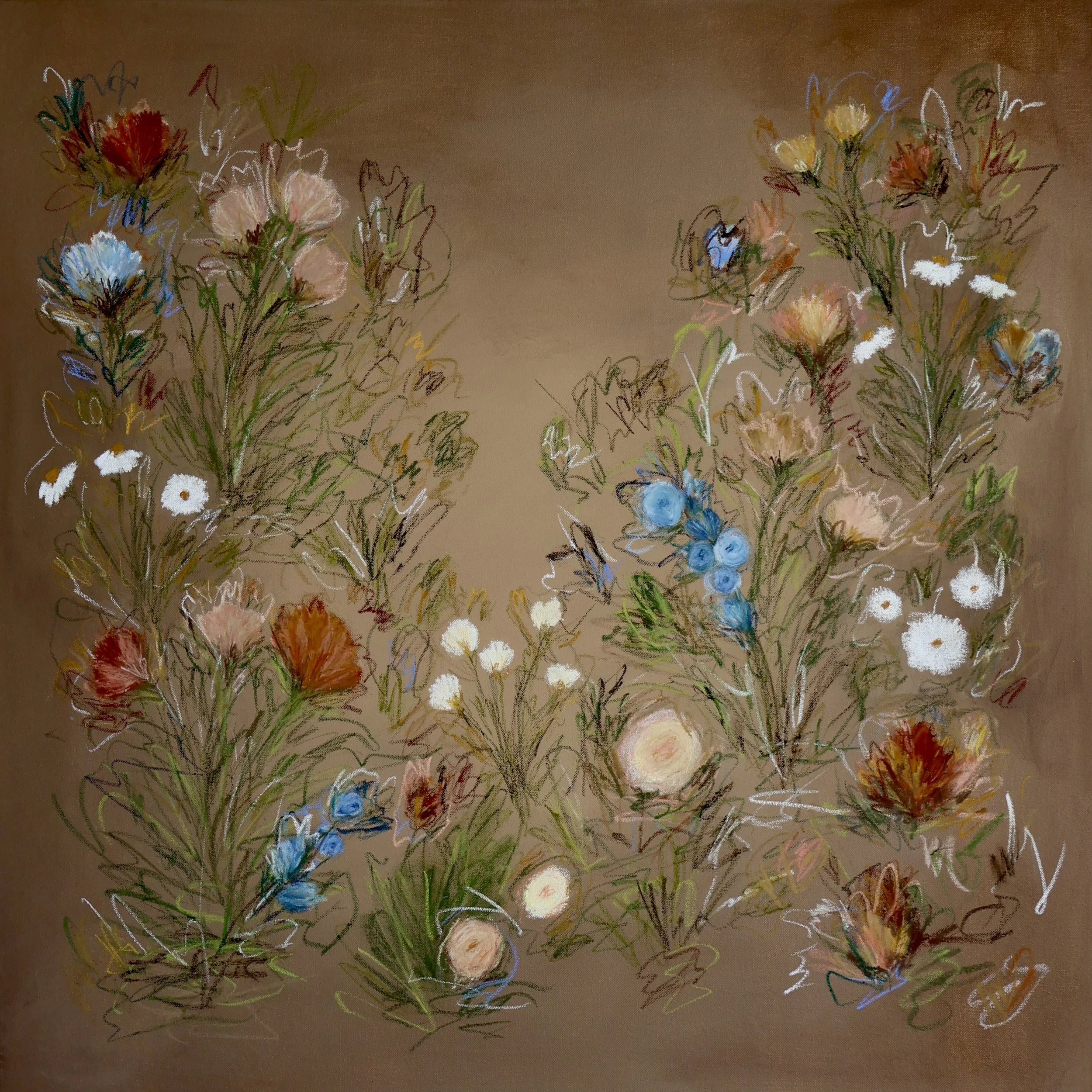 36" x 36" acrylic, oil pastel 2026