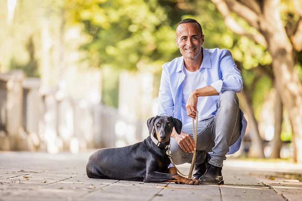 Mann und Hund
